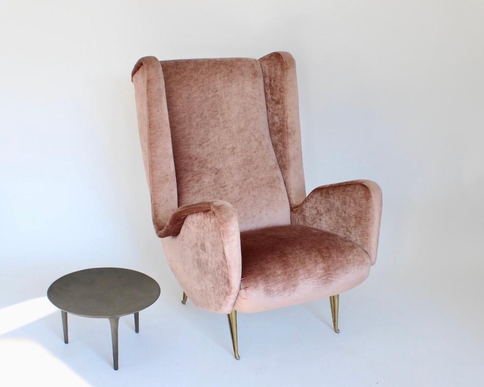 Italian Lounge Wingback Chair Attributed to Gio Ponti ISA Bergamo, Italy For Sale 6