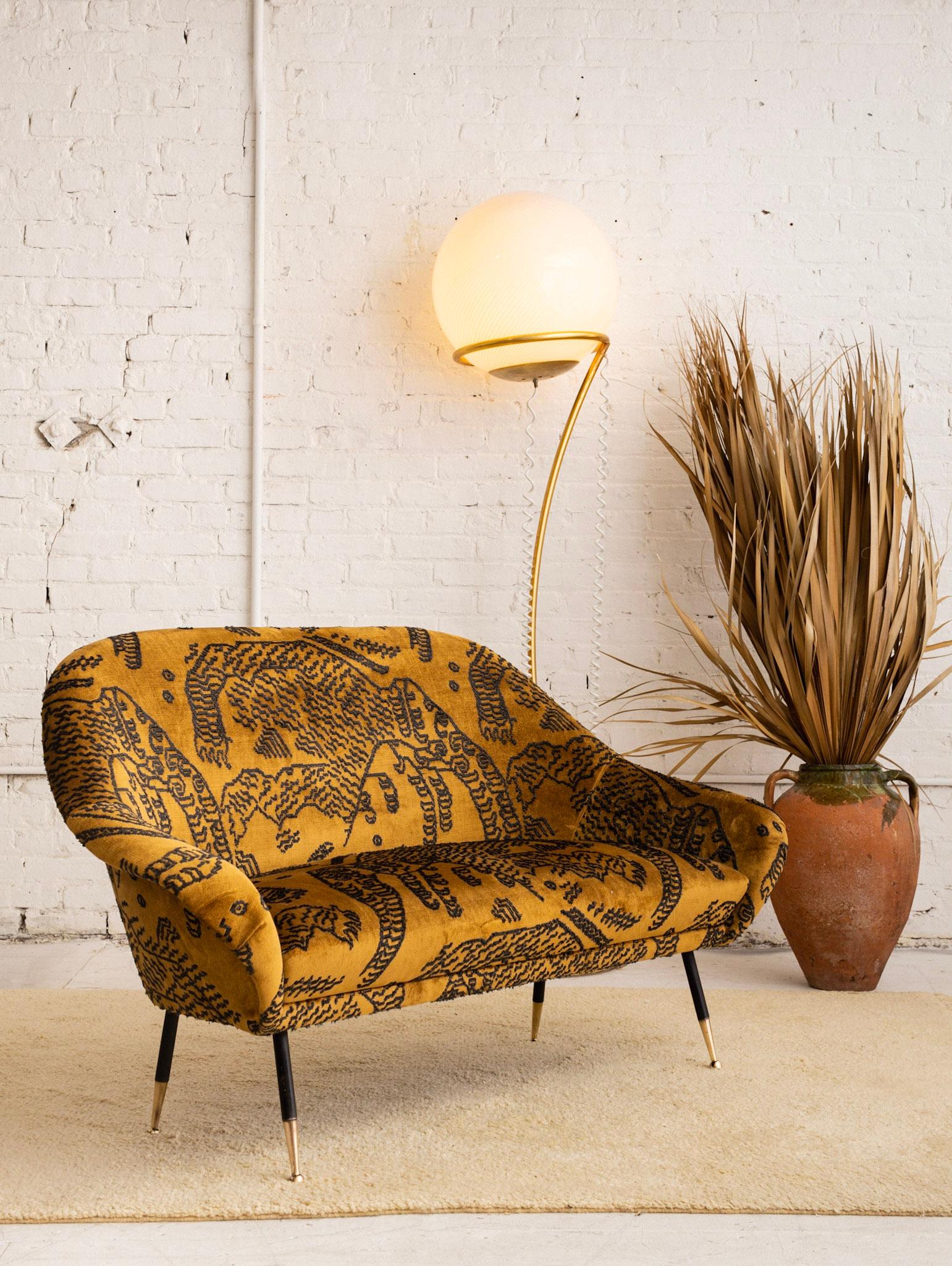 Italian Loveseat by Gastone Rinaldi for Rima in Dedar 