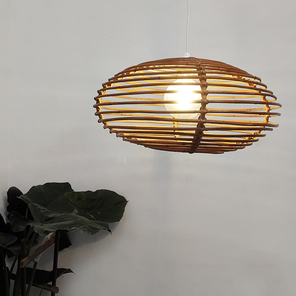 Italian Lozeng Shaped Rattan Ceiling Lamp, 1960s For Sale 5