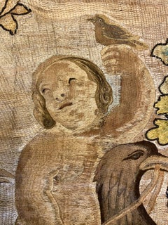 Large Italian Luca, Poly-Chrome Silk Pictorial Embroidery Circa 1770