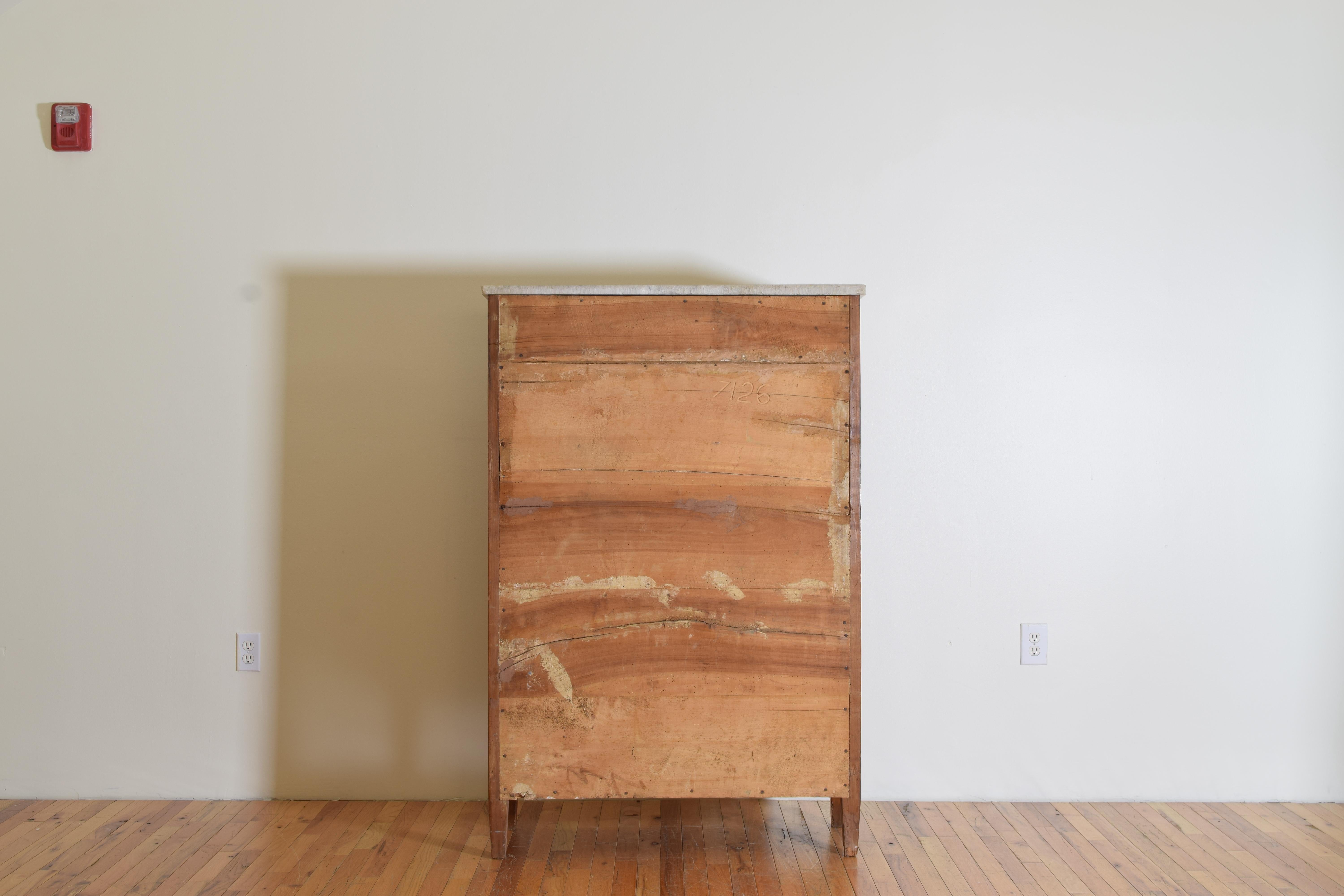 Italian, Lucchese, Neoclassic Cherrywood & Marble Secretary Cabinet, ca. 1820 8