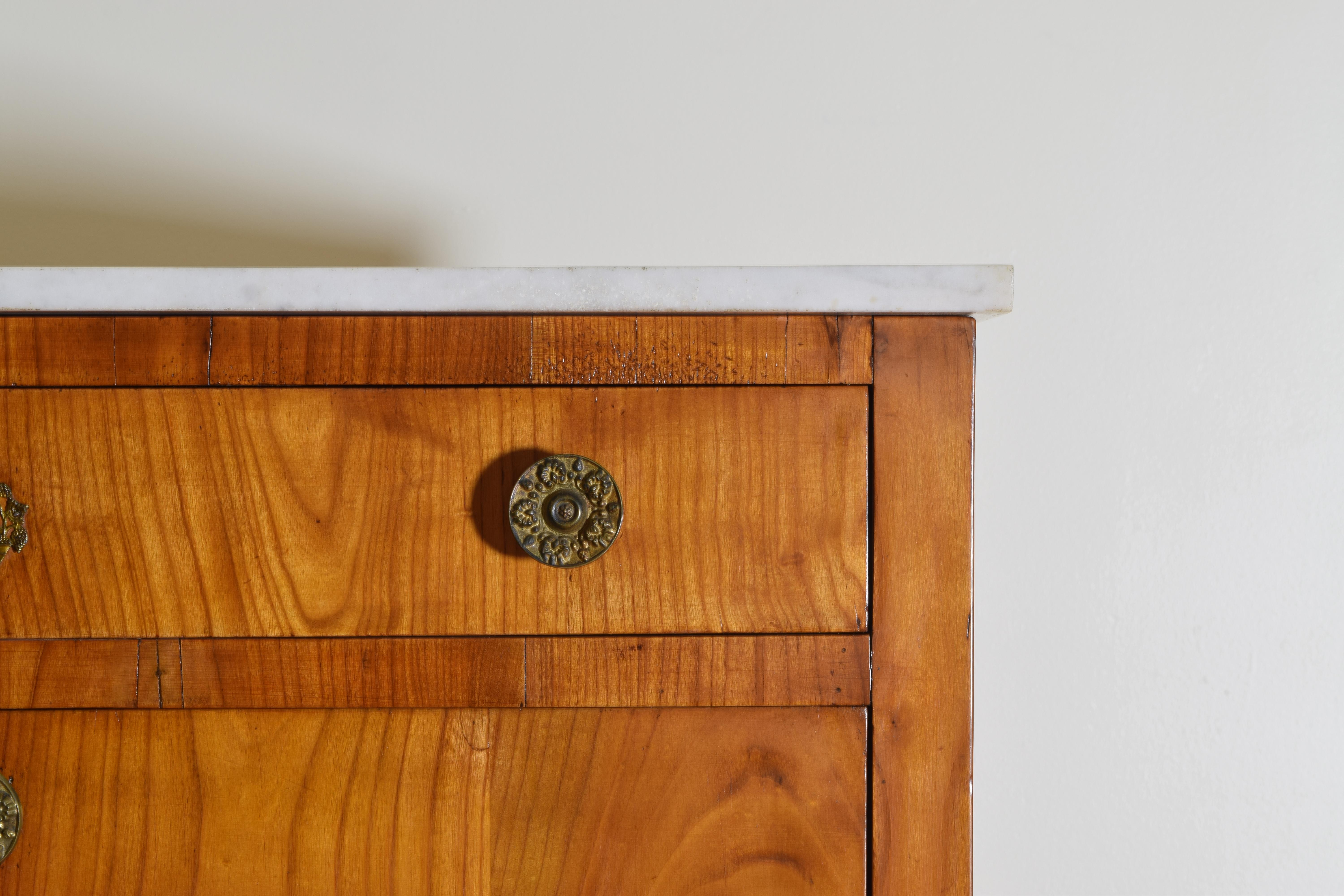 Italian, Lucchese, Neoclassic Cherrywood & Marble Secretary Cabinet, ca. 1820 4