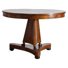 Italian, Lucchese, Walnut Veneered, Ebonized & Giltwood Center Table, ca. 1800