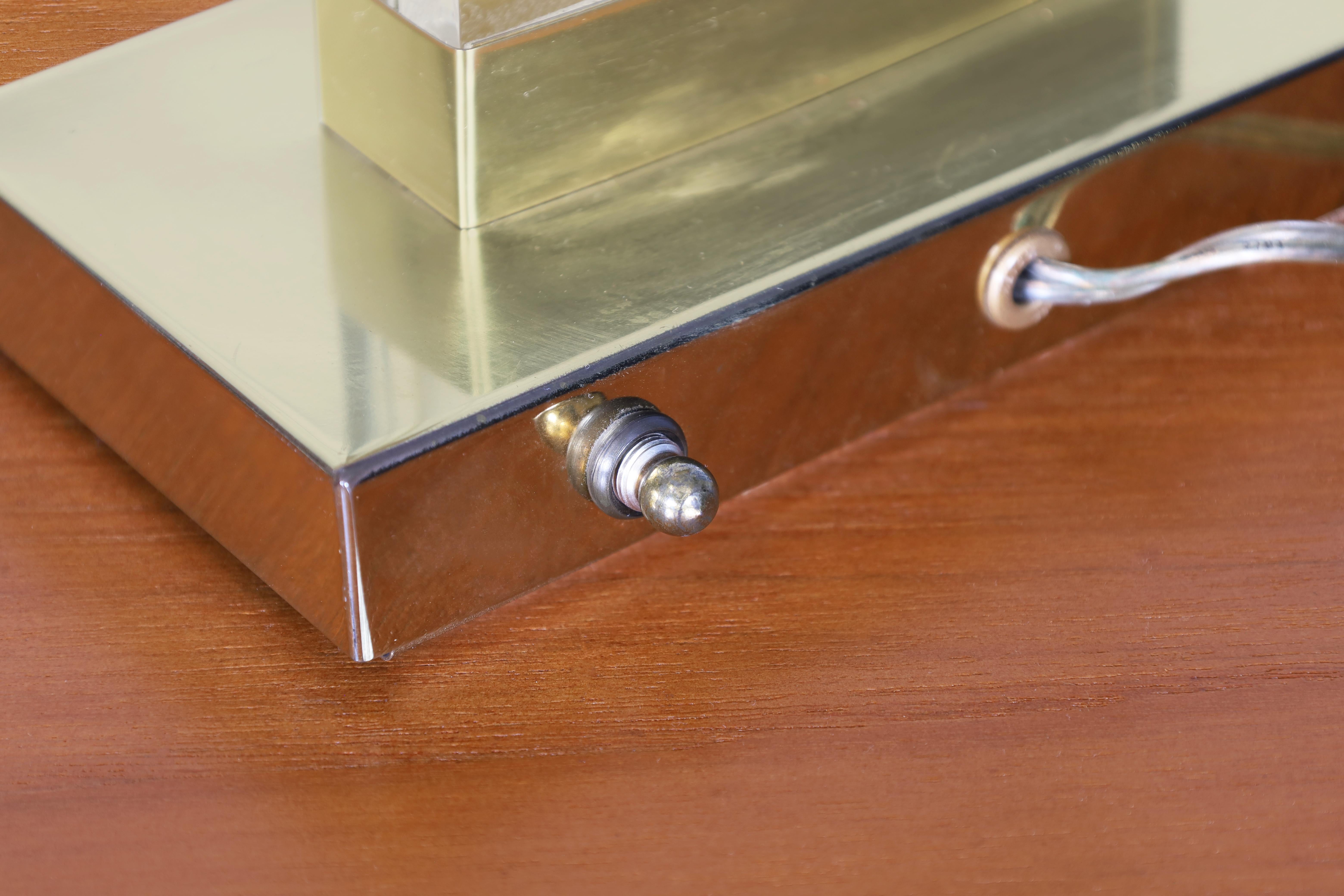 Italian Lucite and Brass Ram’s Head Table Lamps For Sale 8