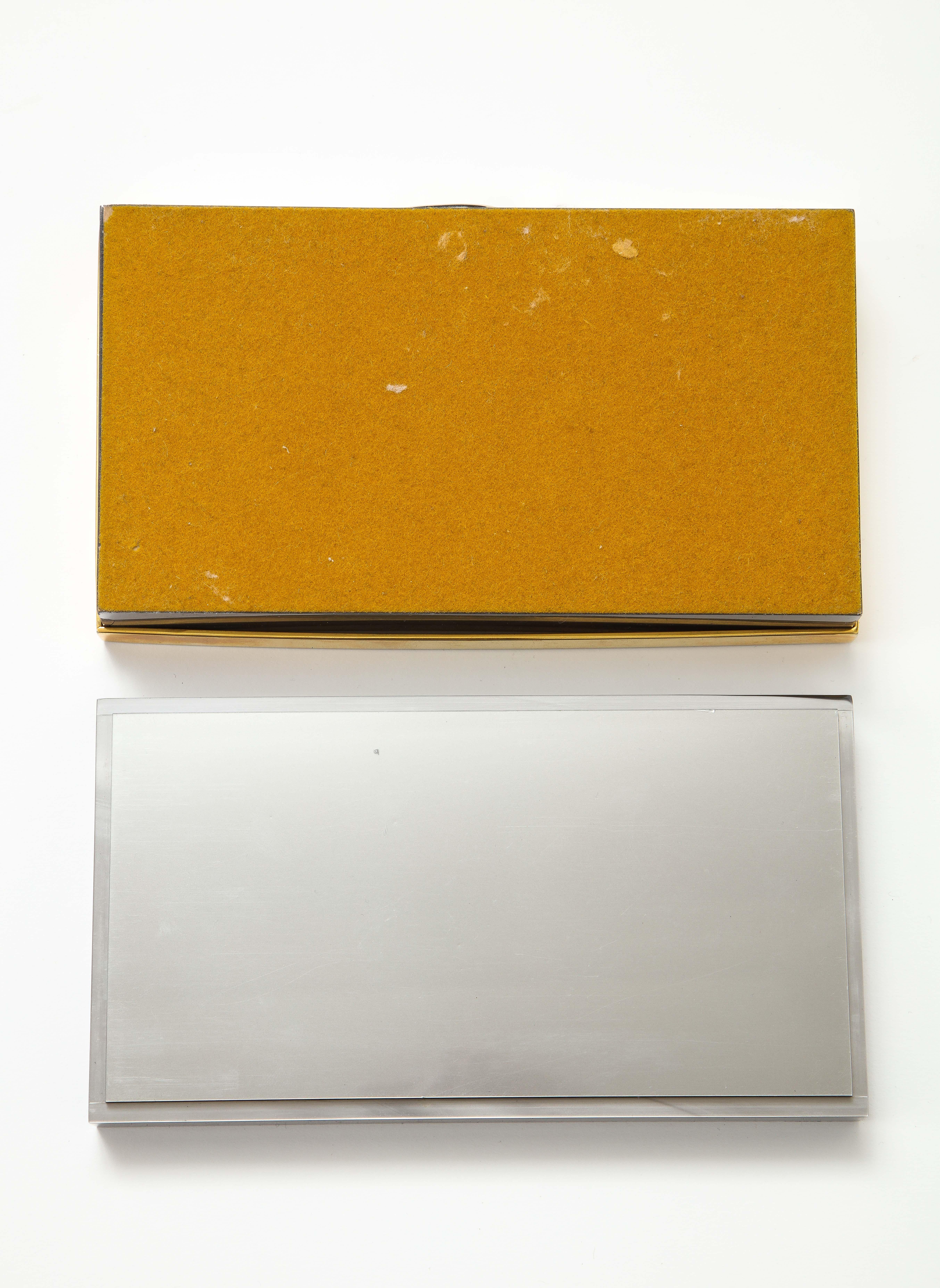 Italian Lucite and Chrome Box with Buckle Detail, c. 1970s 2