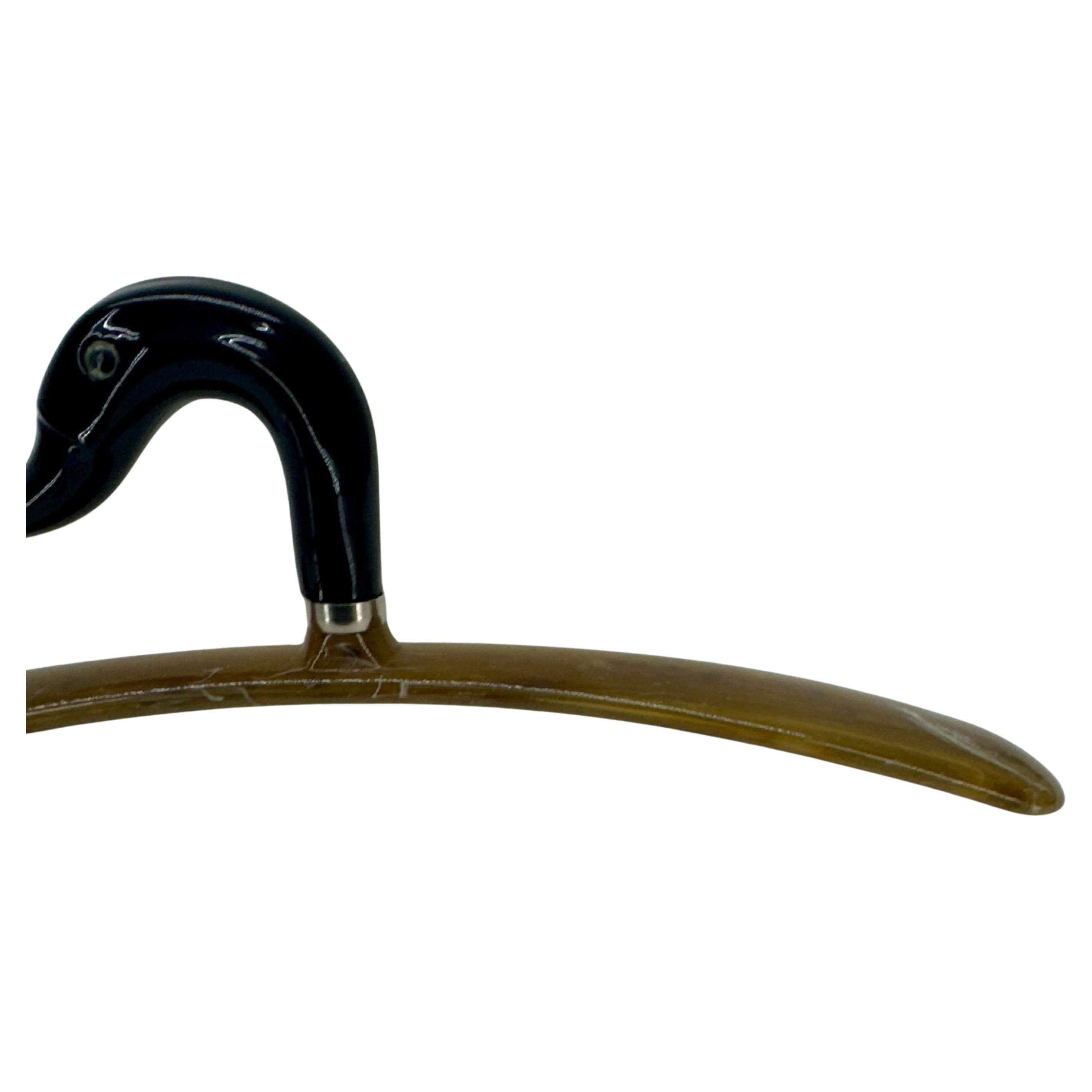 Italian Lucite Clothes Hanger Featuring a Duck For Sale 2
