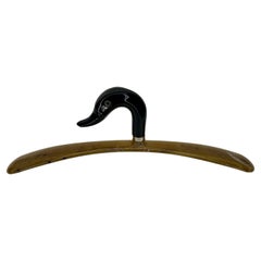 Used Italian Lucite Clothes Hanger Featuring a Duck