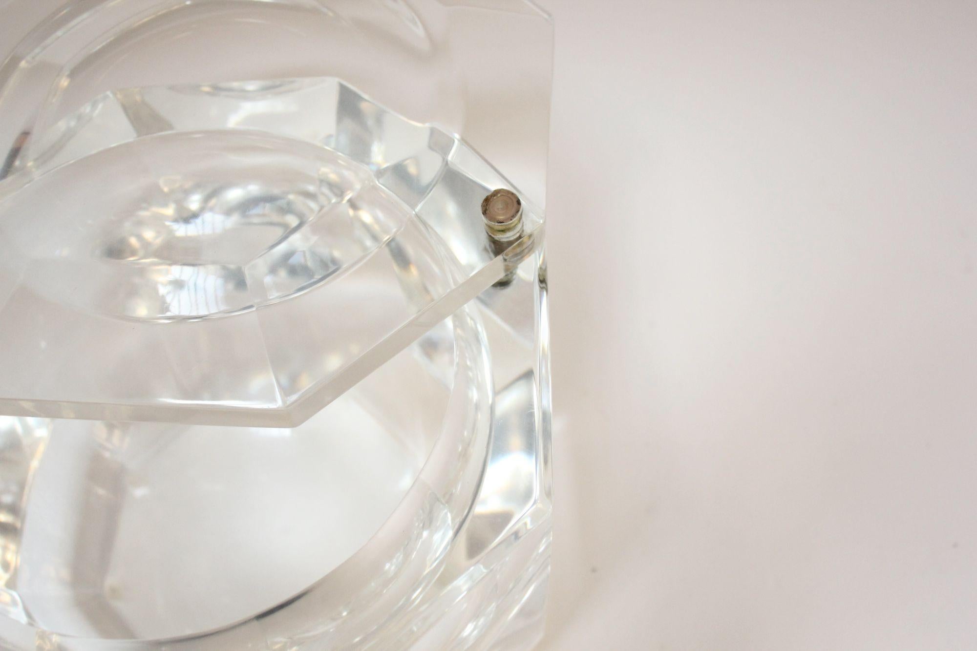 Achteckiger italienischer Lucite-Eiskübel in Form „Gem“ von Alessandro Albrizzi im Angebot 2