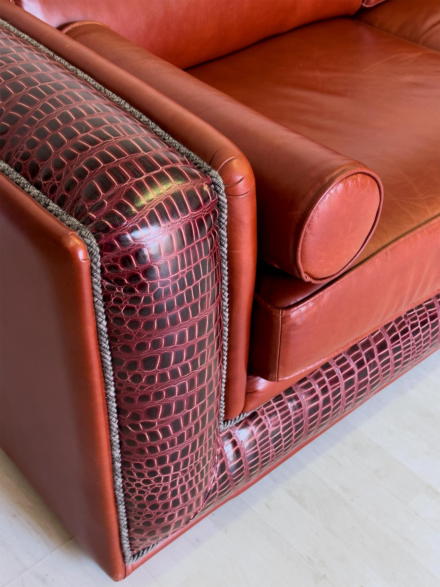 Italian Luxurious 3 Seater Leather Sofa 11