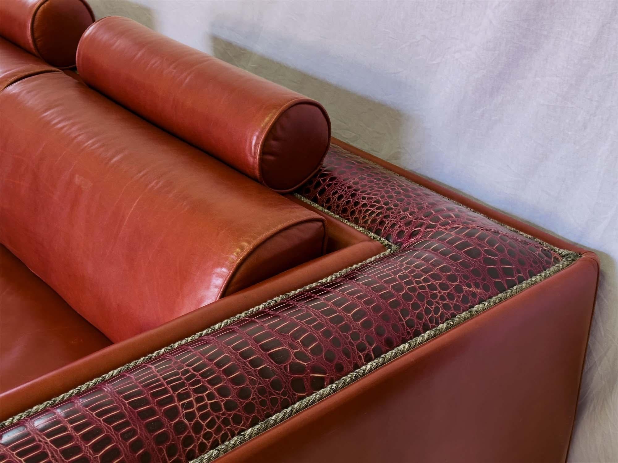 Italian Luxurious 3 Seater Leather Sofa 2