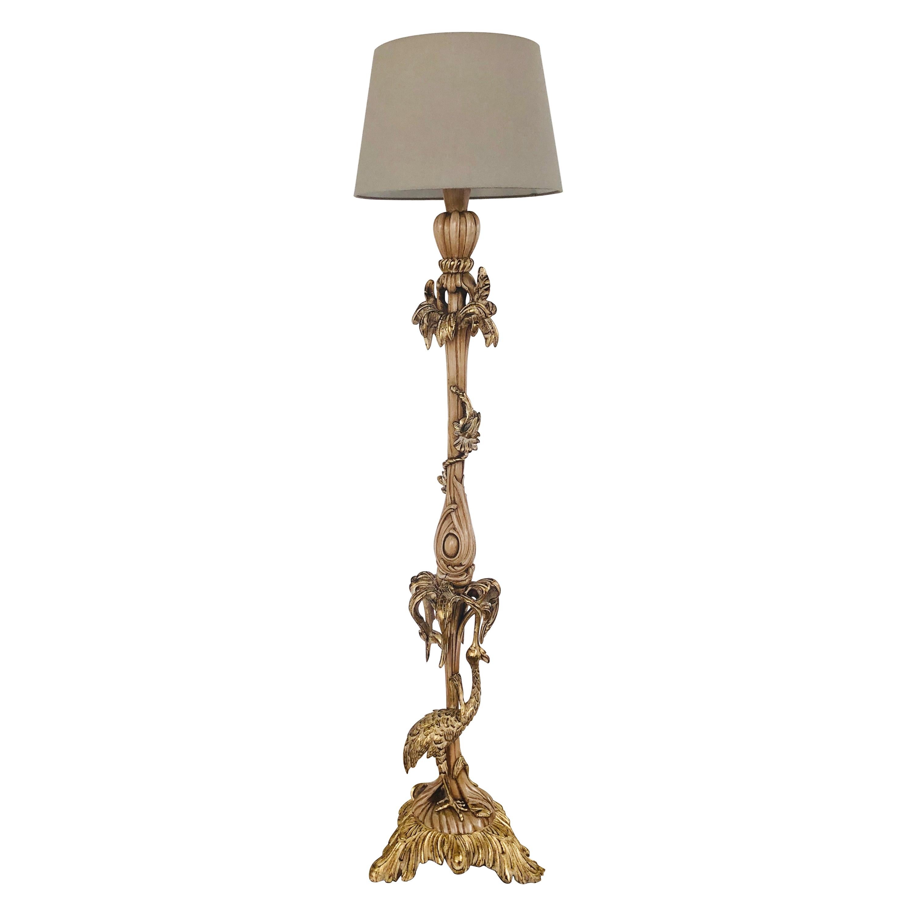 Italian Luxury Floor Lamp with Shade by Riva Mobili D'Arte