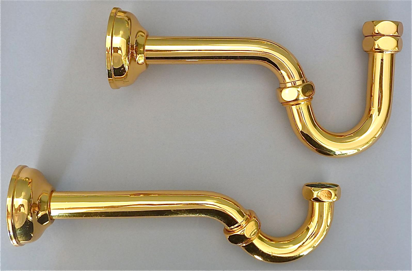 Italian Luxus Zazzeri Gilt Brass Bathroom Fixture Set of 30, 1970-80 Vintage For Sale 7