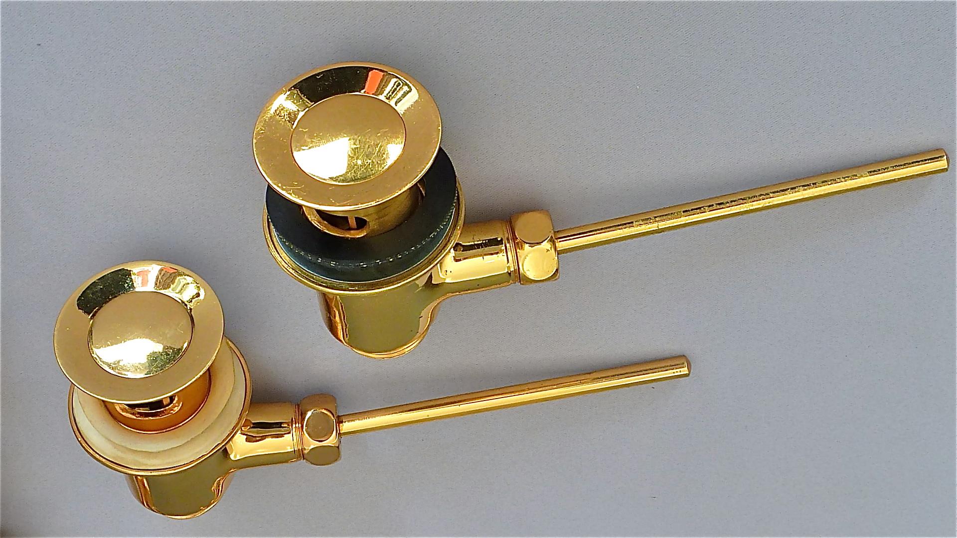 Italian Luxus Zazzeri Gilt Brass Bathroom Fixture Set of 30, 1970-80 Vintage For Sale 2