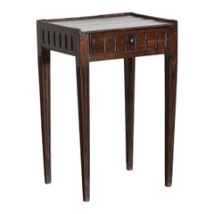 Italienischer Beistelltisch aus dunkler Eiche mit 1-Schubladen aus der LXVI.-Periode, um 1780