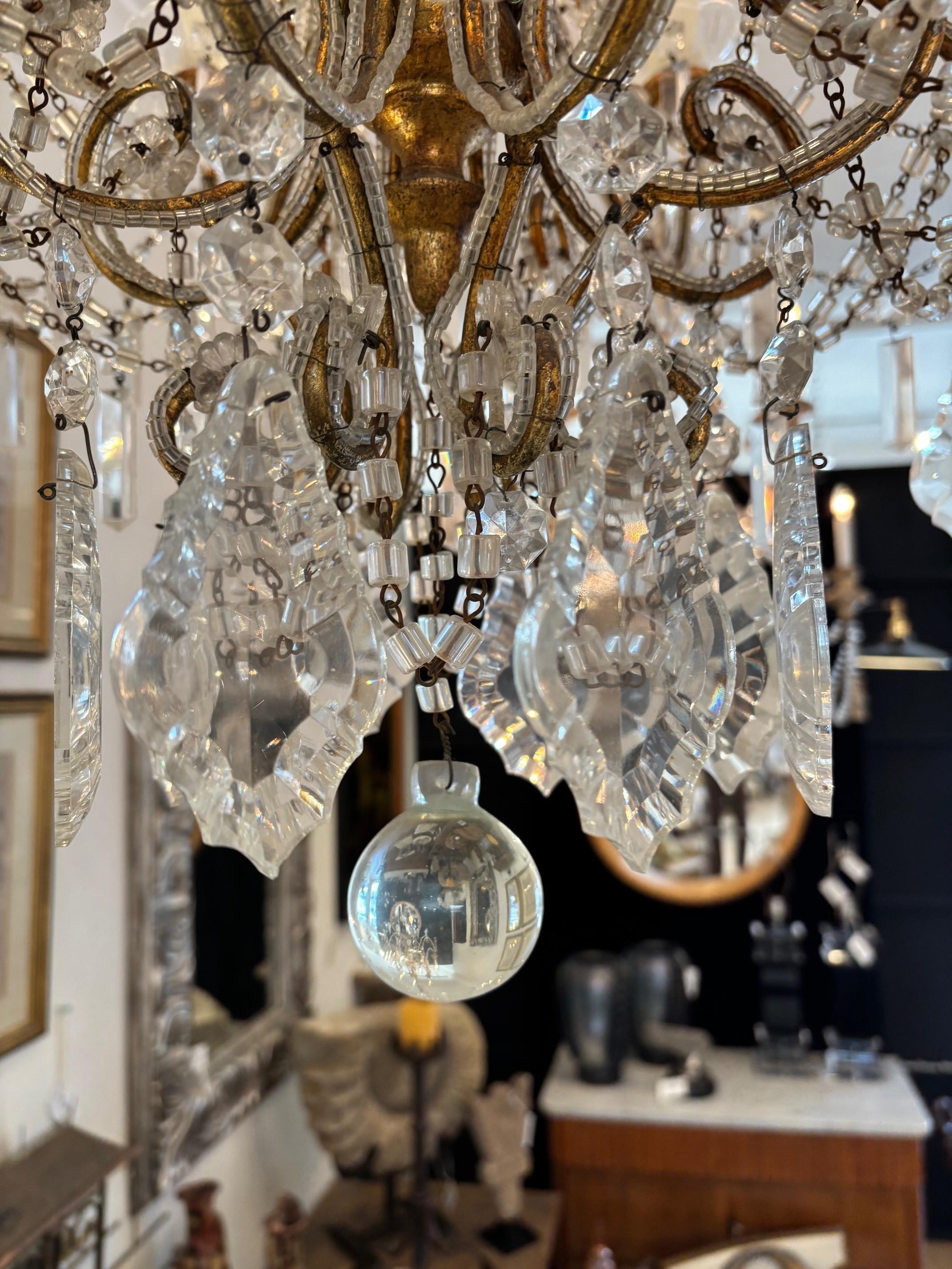 Araña italiana de cristal con cuentas de Macarone en venta 6