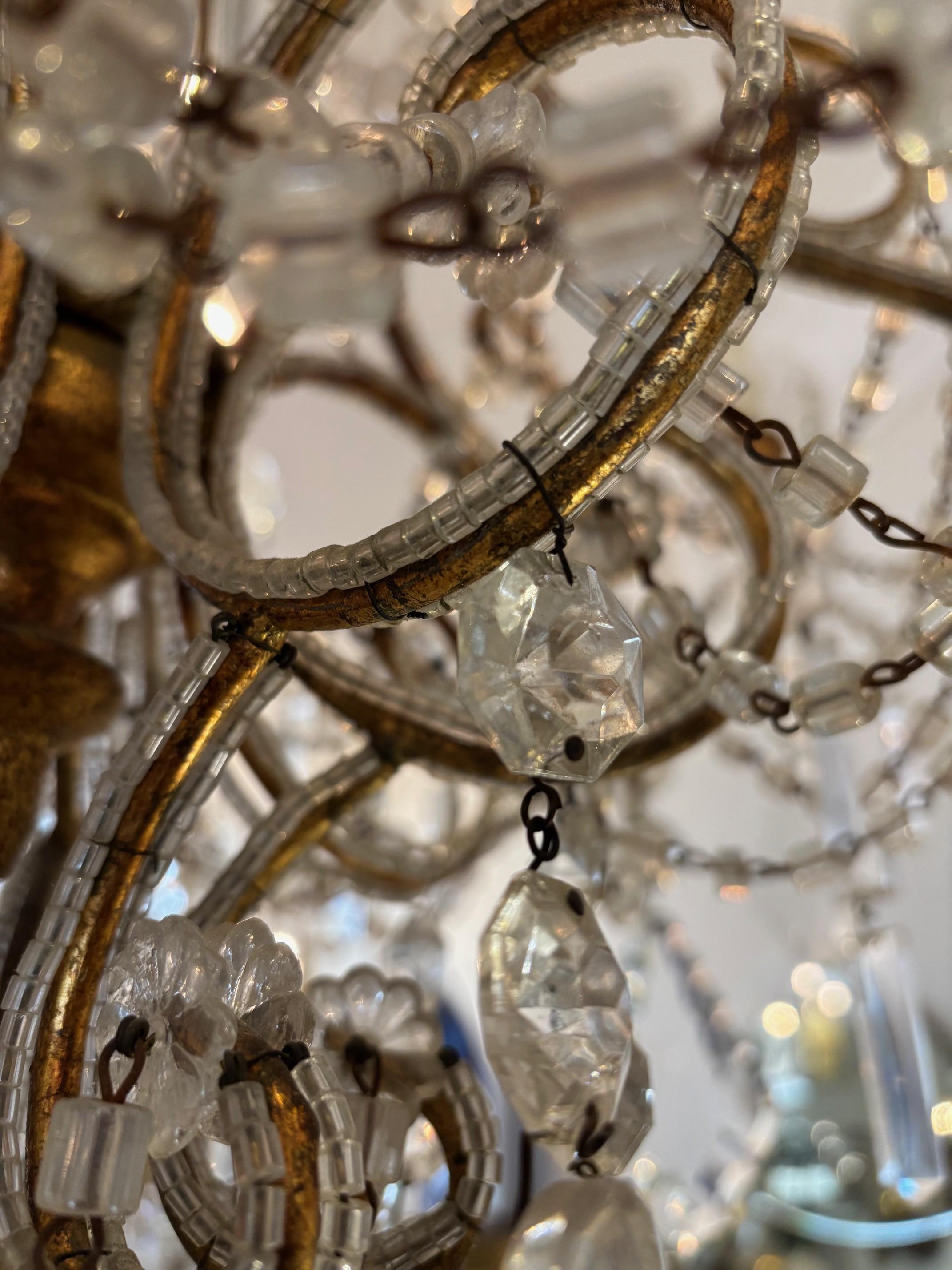 Araña italiana de cristal con cuentas de Macarone en venta 7