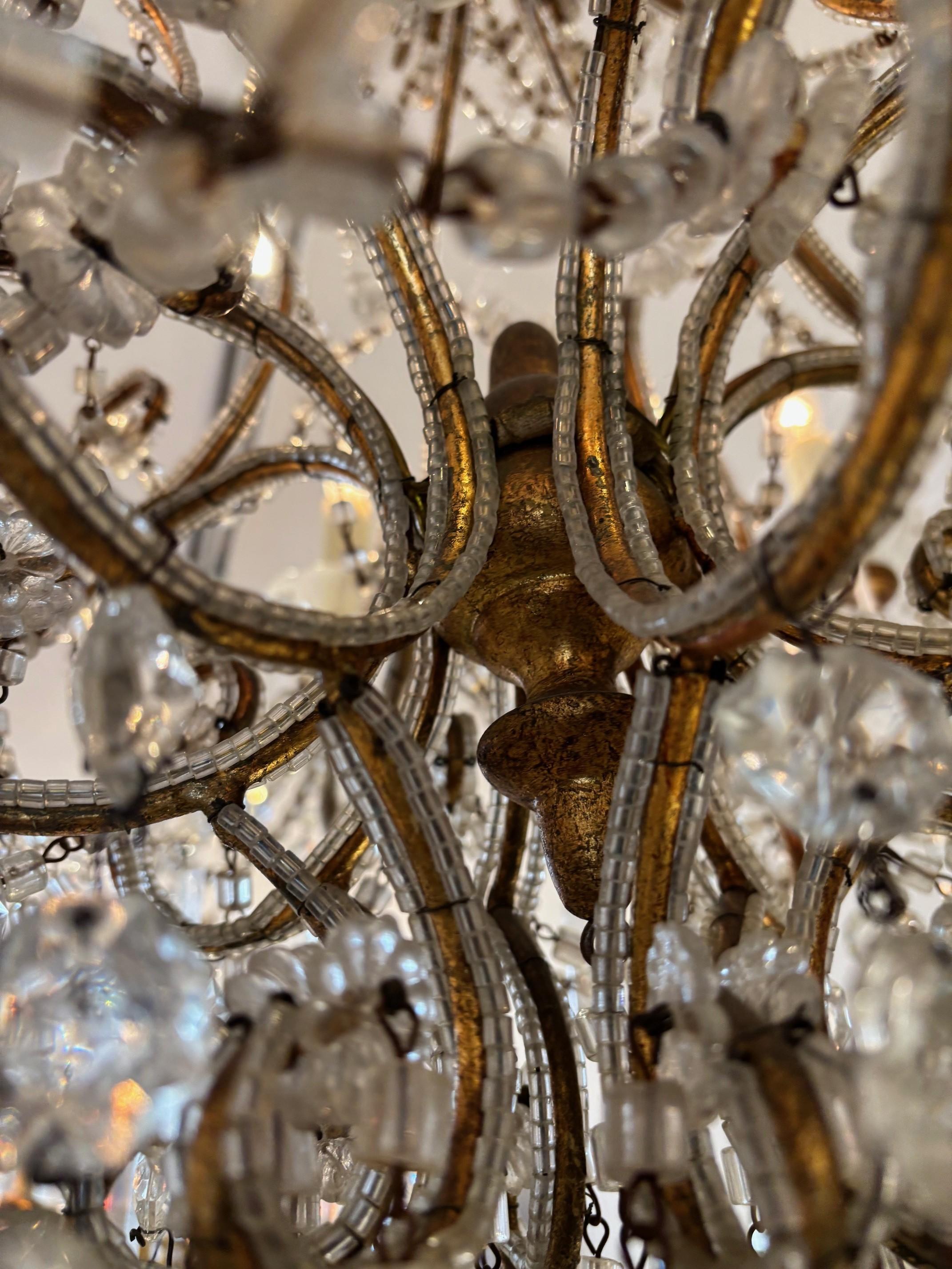 Araña italiana de cristal con cuentas de Macarone en venta 1