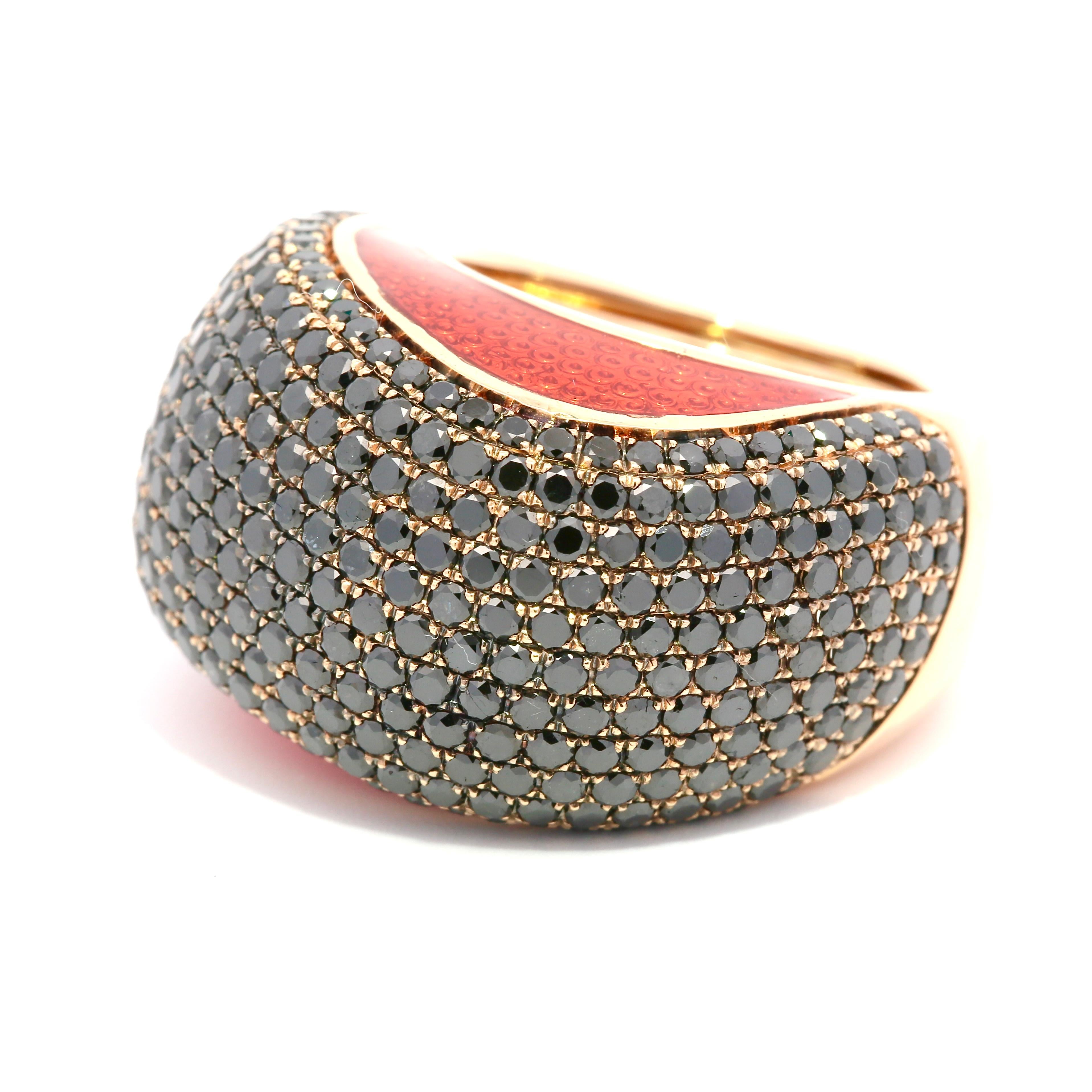 Round Cut Italian Made 18KT rose Gold 