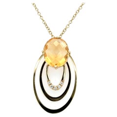 Italian Made 3-Ring Oval Citrine
Diamond Pendant 14k Gold Necklace Italian Made 3-Ring Oval Citrine
Diamond Pendant 14k Gold Necklace