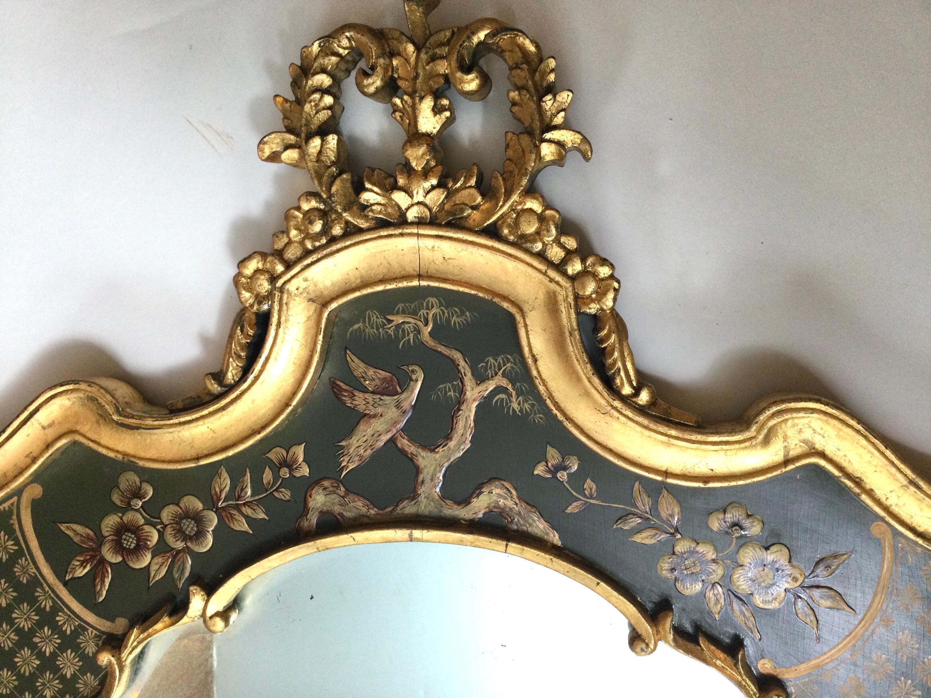 Hand-Painted Italian Made Chinoiserie Style For Sale