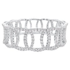 Pulsera elástica con diamantes naturales, fabricada en Italia