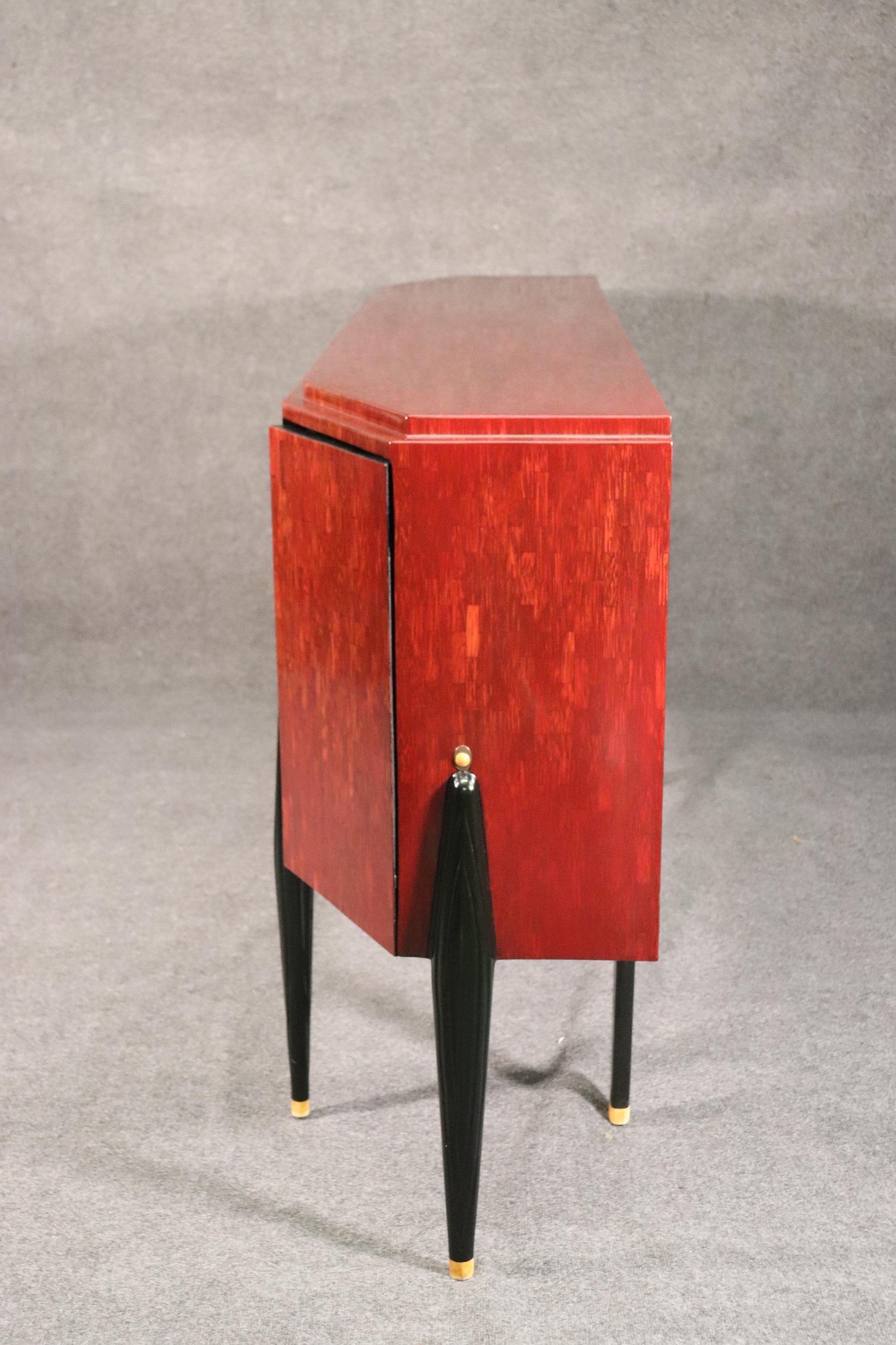 Italian-Made Ruhlmann Art Deco Replica Mahogany Sideboard Buffet For Sale 1