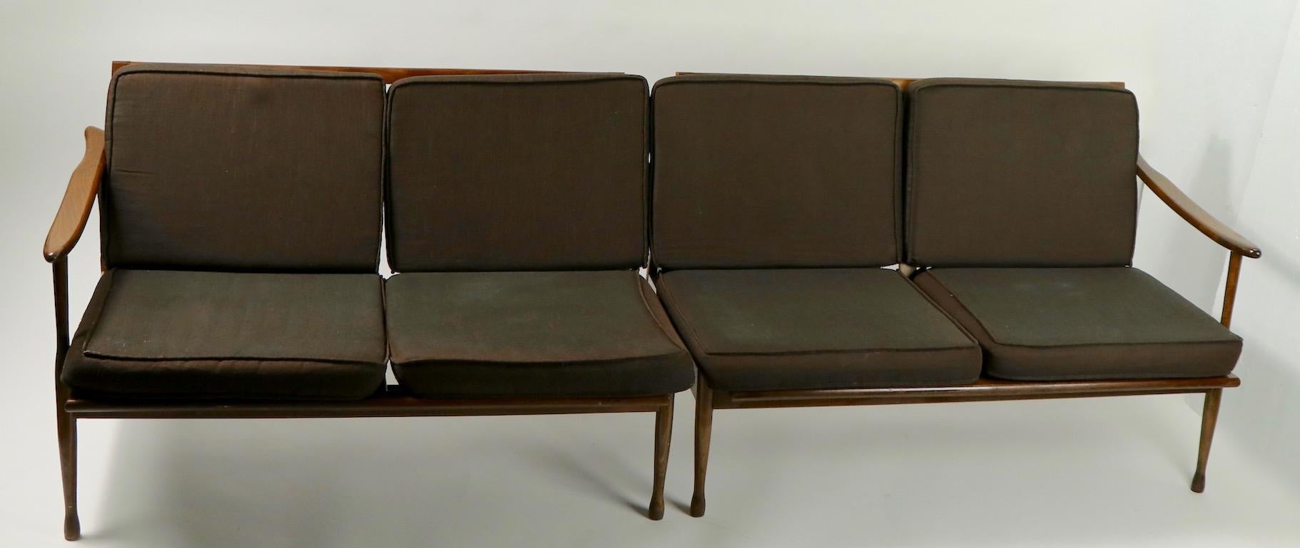 Mid-Century Modern Italian Made Sofa in the Danish Modern Style