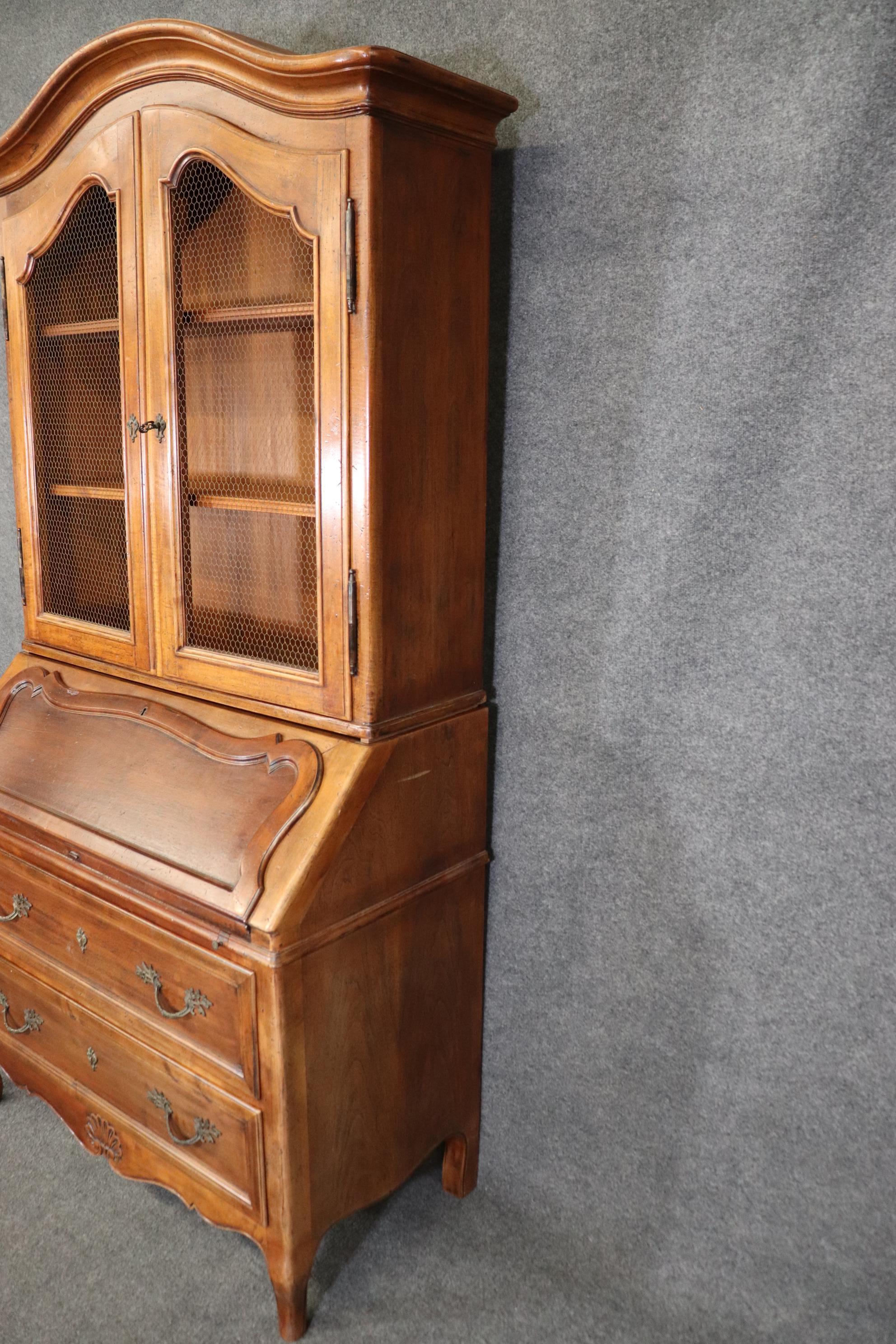 Italian-Made Walnut French Louis XV Style Secretary Desk For Macys  5