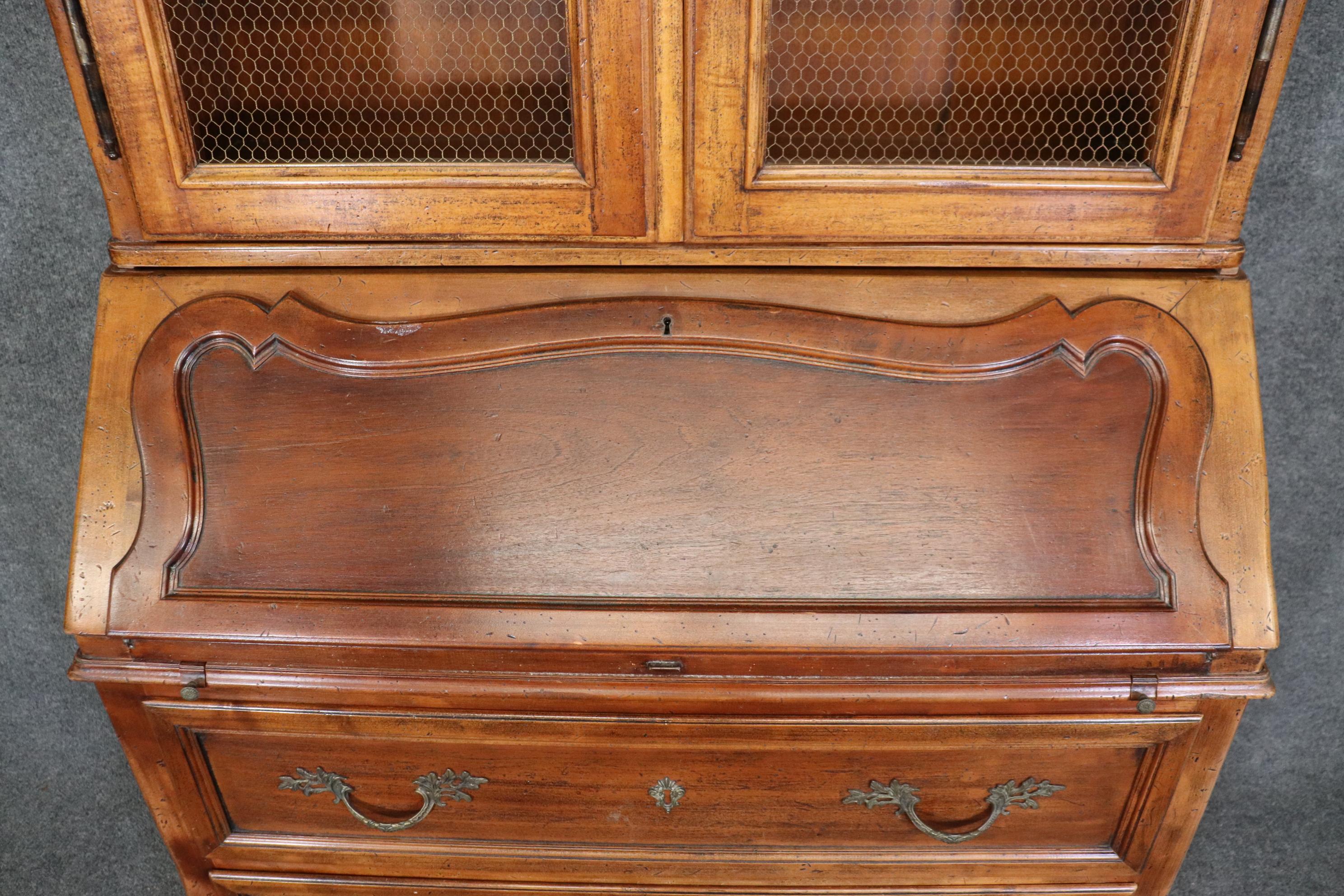 Italian-Made Walnut French Louis XV Style Secretary Desk For Macys  7
