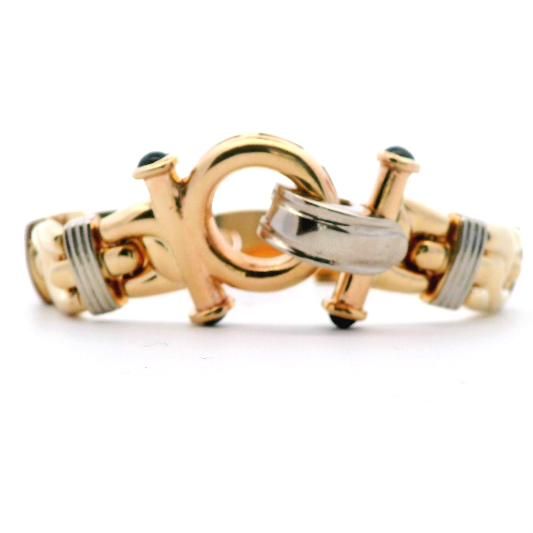 Beautiful and modern Italian made link bracelet.
14-karat yellow gold, 23.35 grams, 7.5 inches.
Accommodated with an up-to-date digital appraisal by a GIA G.G. once purchased, upon request. Please contact us with any questions. Thank you.
﻿
Item