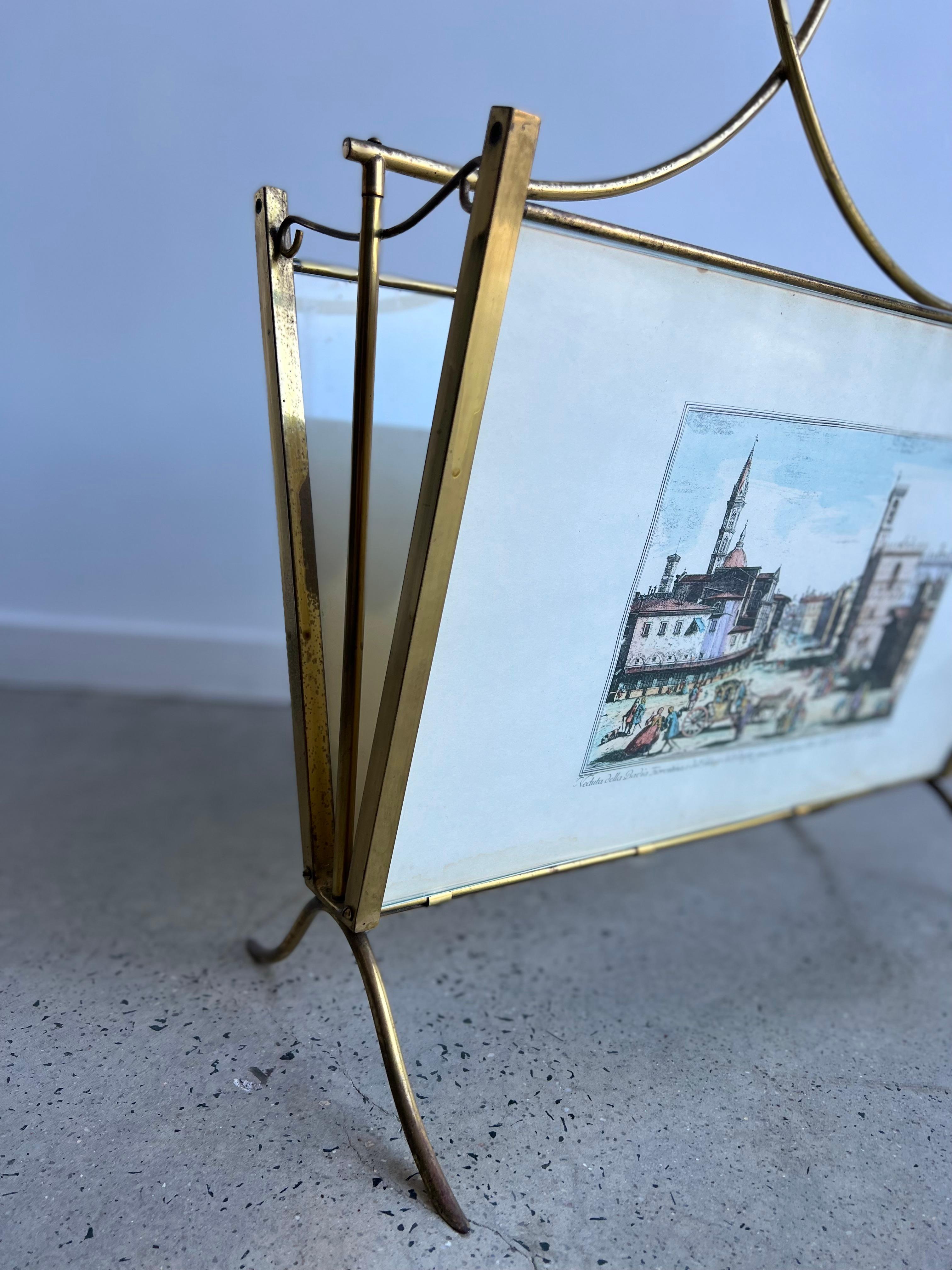 Italian Magazine Holder Representing Florence For Sale 1