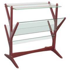 Italian magazine rack by  Cesare Lacca, 1950s