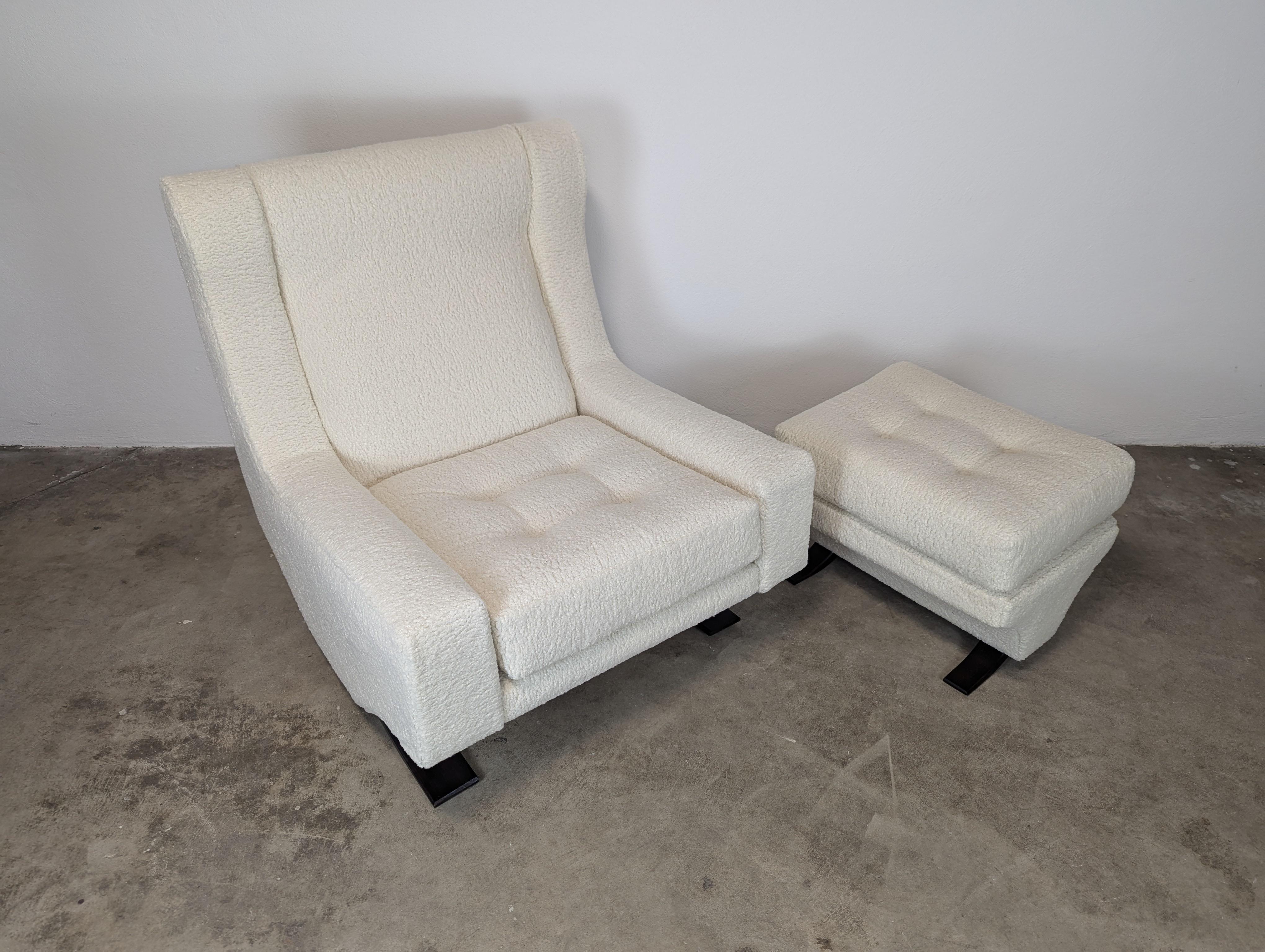Italian Magister Lounge Chair and Ottoman by Franz Sartori for Flexform, c1960s For Sale 3