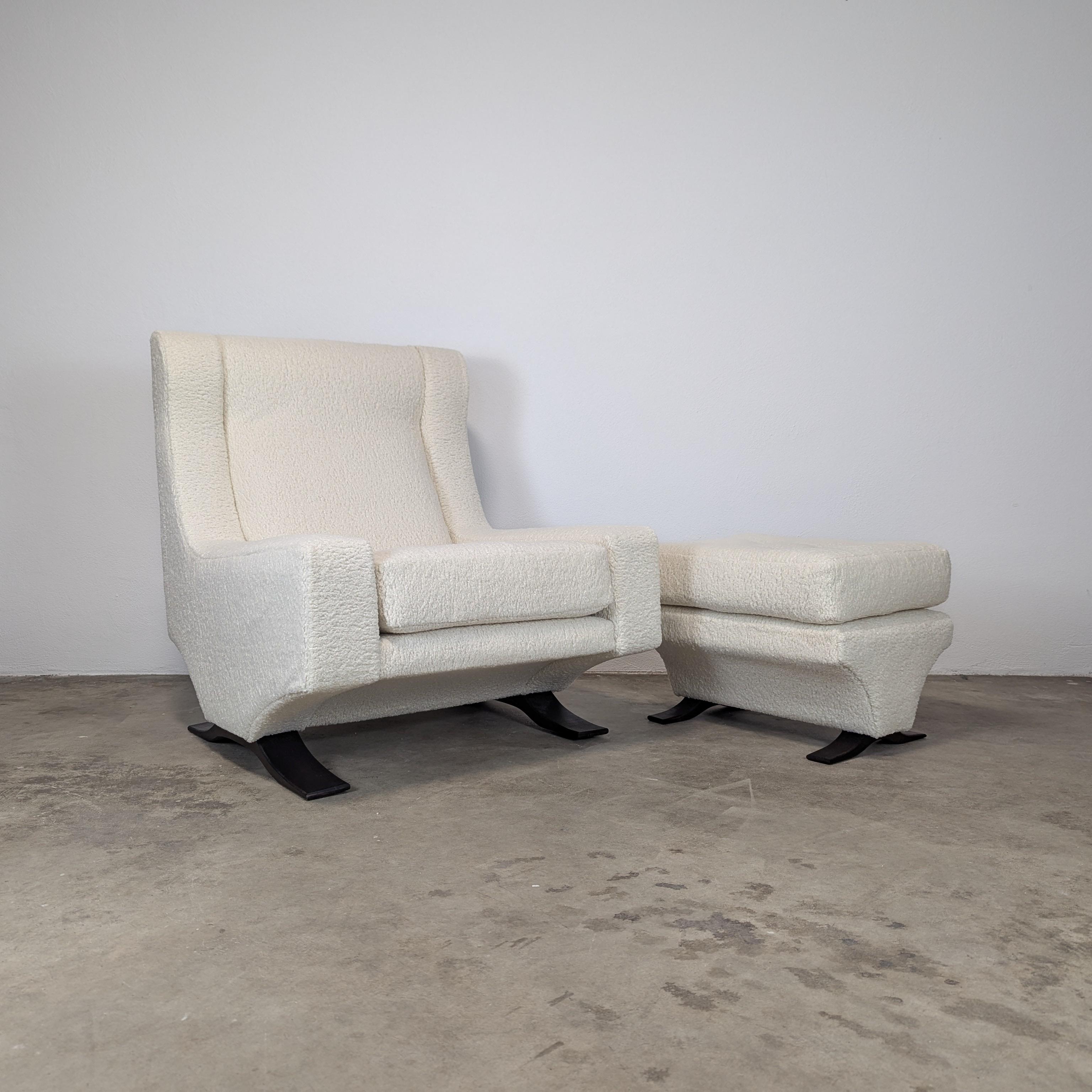 Italian Magister Lounge Chair and Ottoman by Franz Sartori for Flexform, c1960s For Sale 5