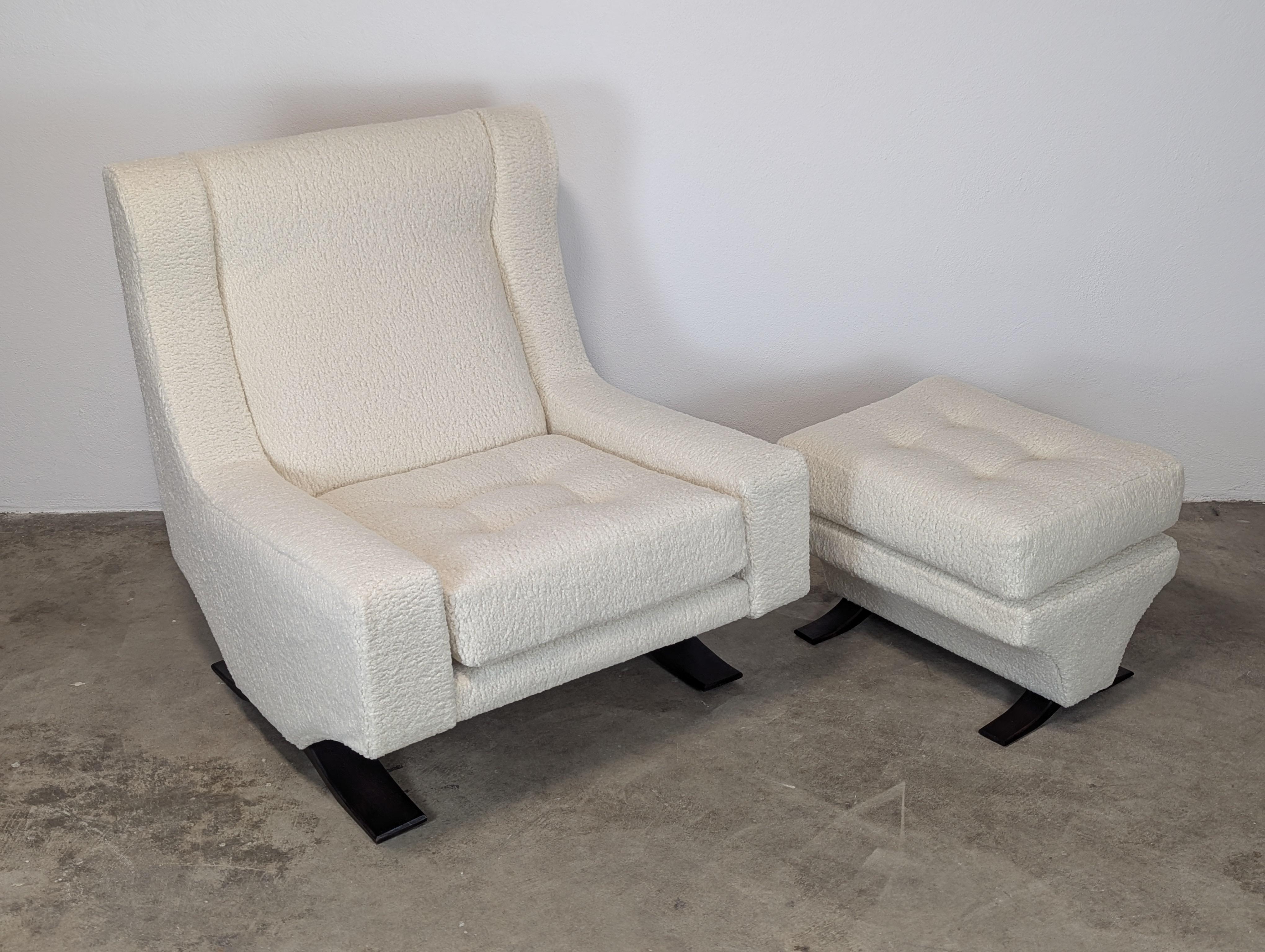 Italian Magister Lounge Chair and Ottoman by Franz Sartori for Flexform, c1960s For Sale 6