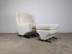 Fauteuil de salon et pouf Magister italien par Franz Sartori pour Flexform, vers les années 1960