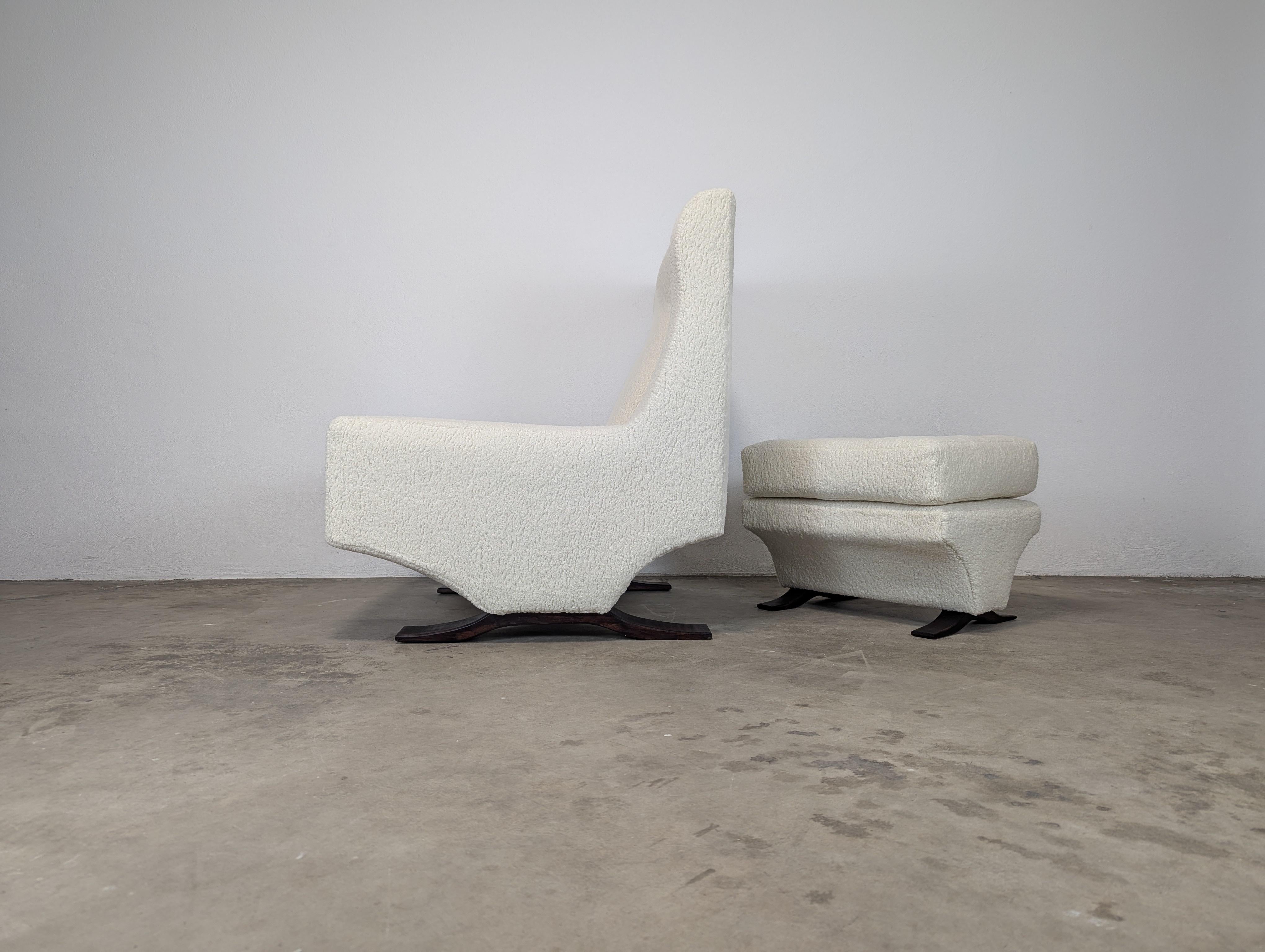 Italian Magister Lounge Chair and Ottoman by Franz Sartori for Flexform, c1960s For Sale 1