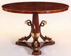 Italian Mahogany and Parcel-Gilt Centre Table