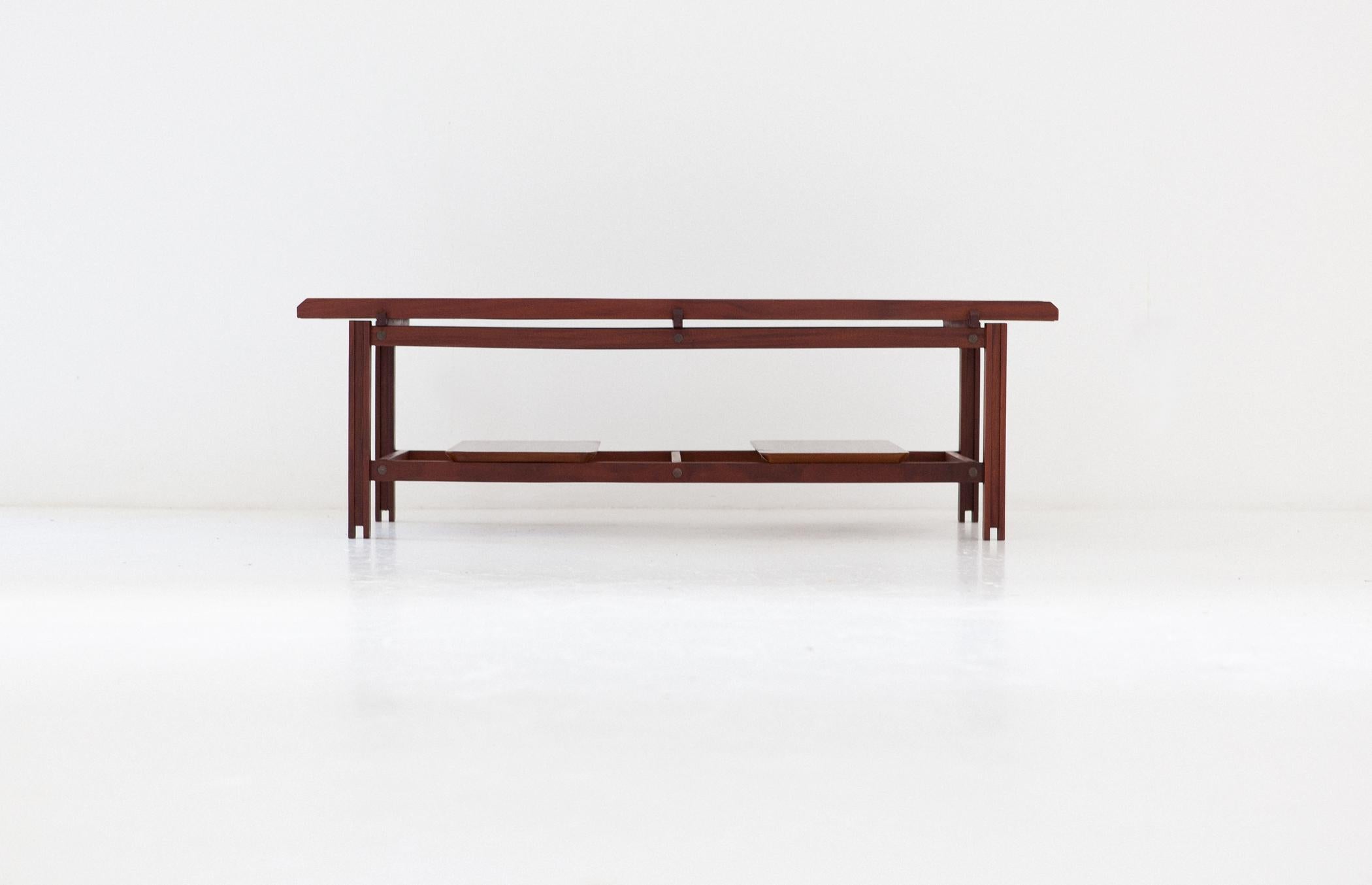 Italian Mahogany Bench, 1950s In Good Condition In Rome, IT