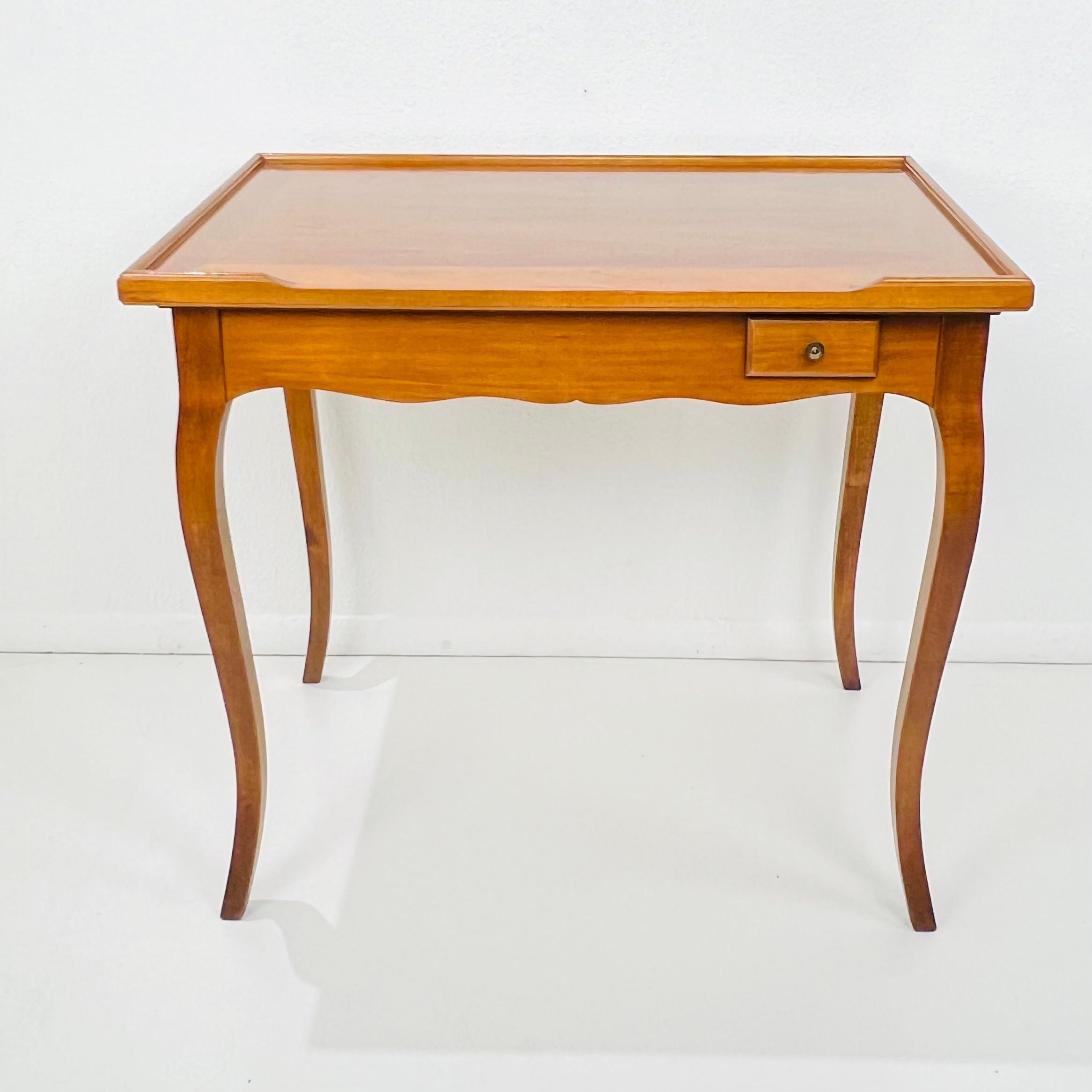 Italian Mahogany Inlaid Flip Top Game Table 5