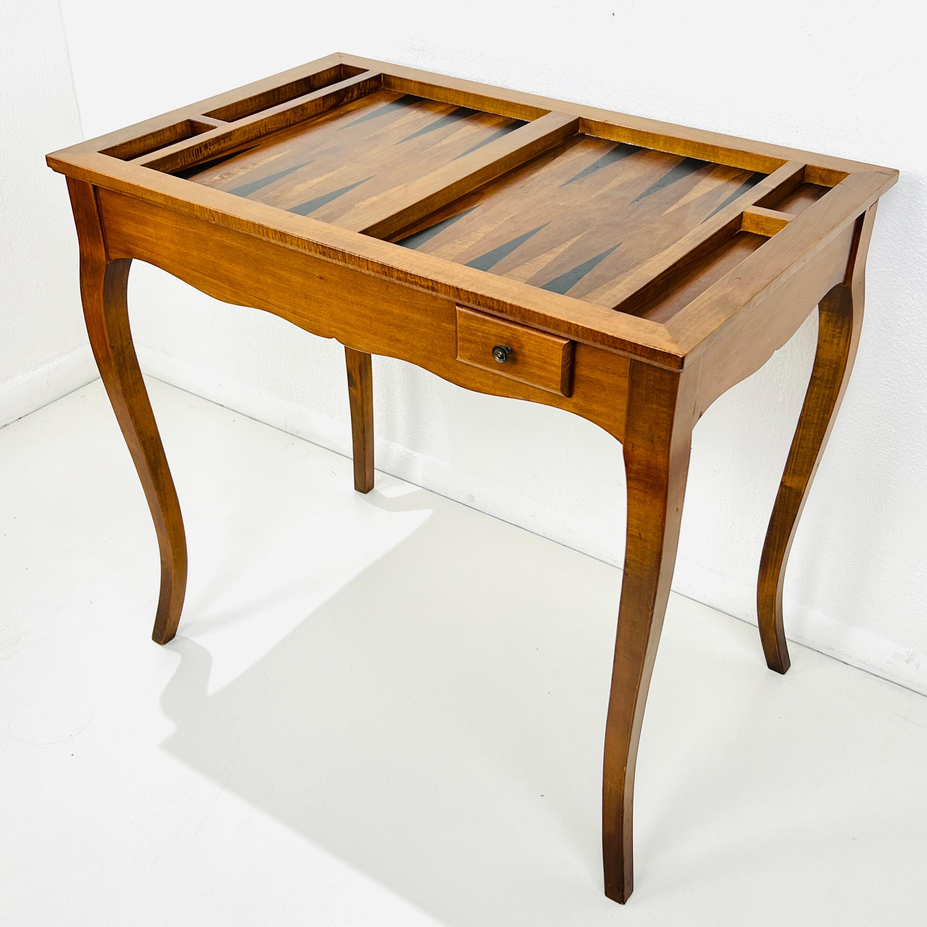 Italian Mahogany Inlaid Flip Top Game Table 8