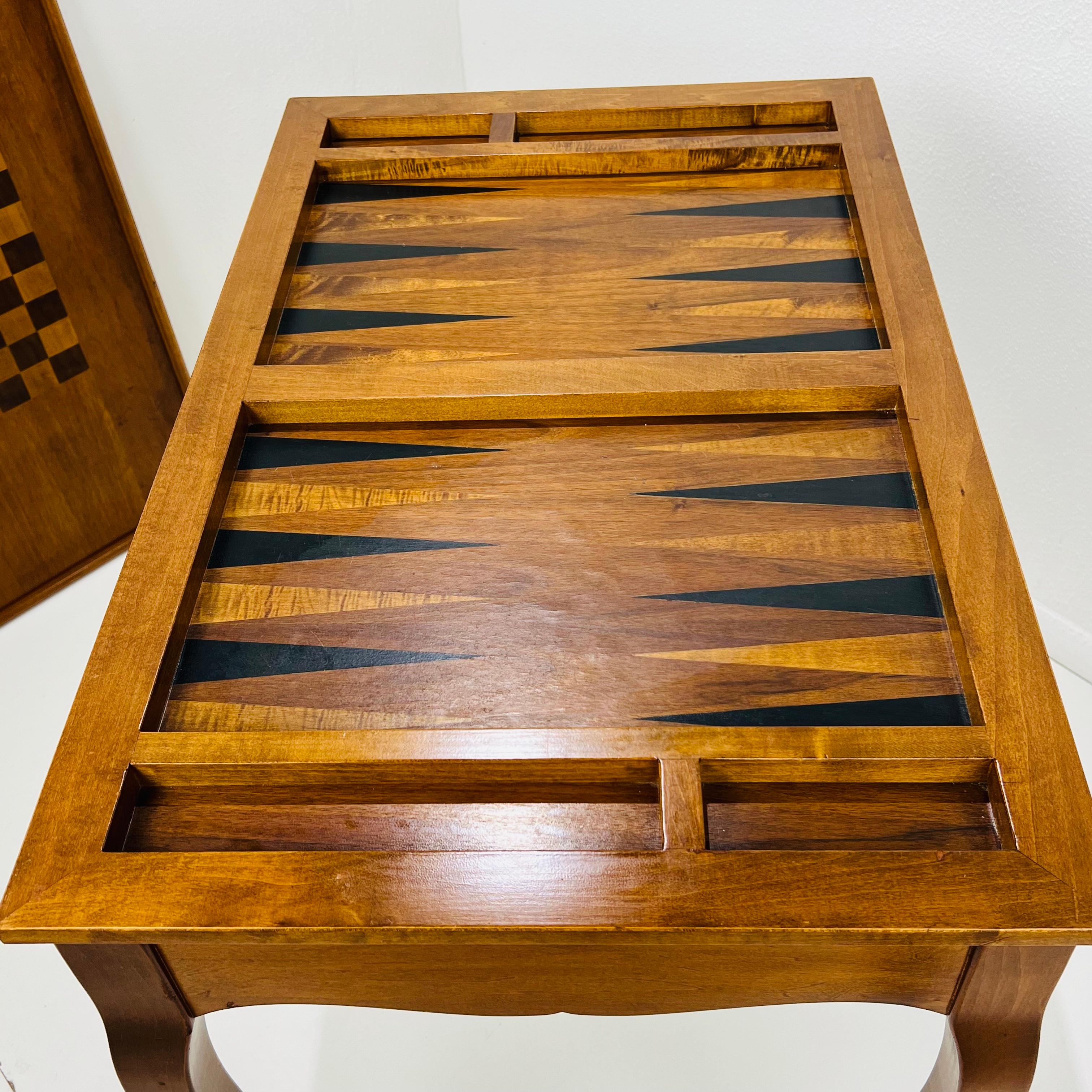 Italian Mahogany Inlaid Flip Top Game Table 9