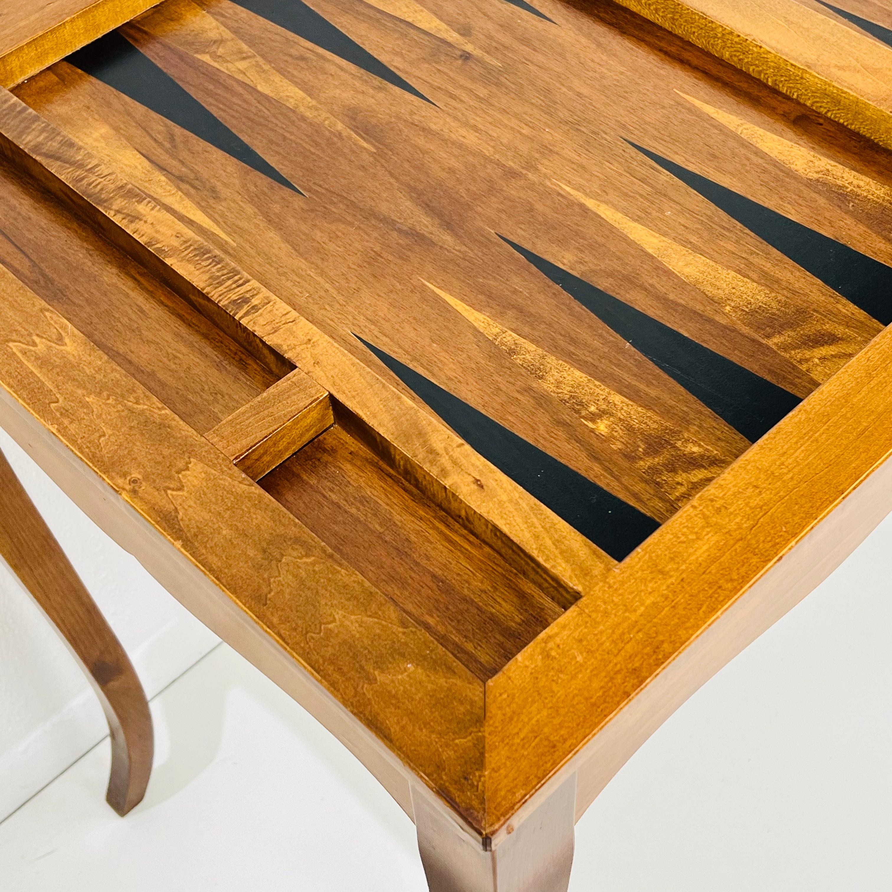 Italian Mahogany Inlaid Flip Top Game Table 10