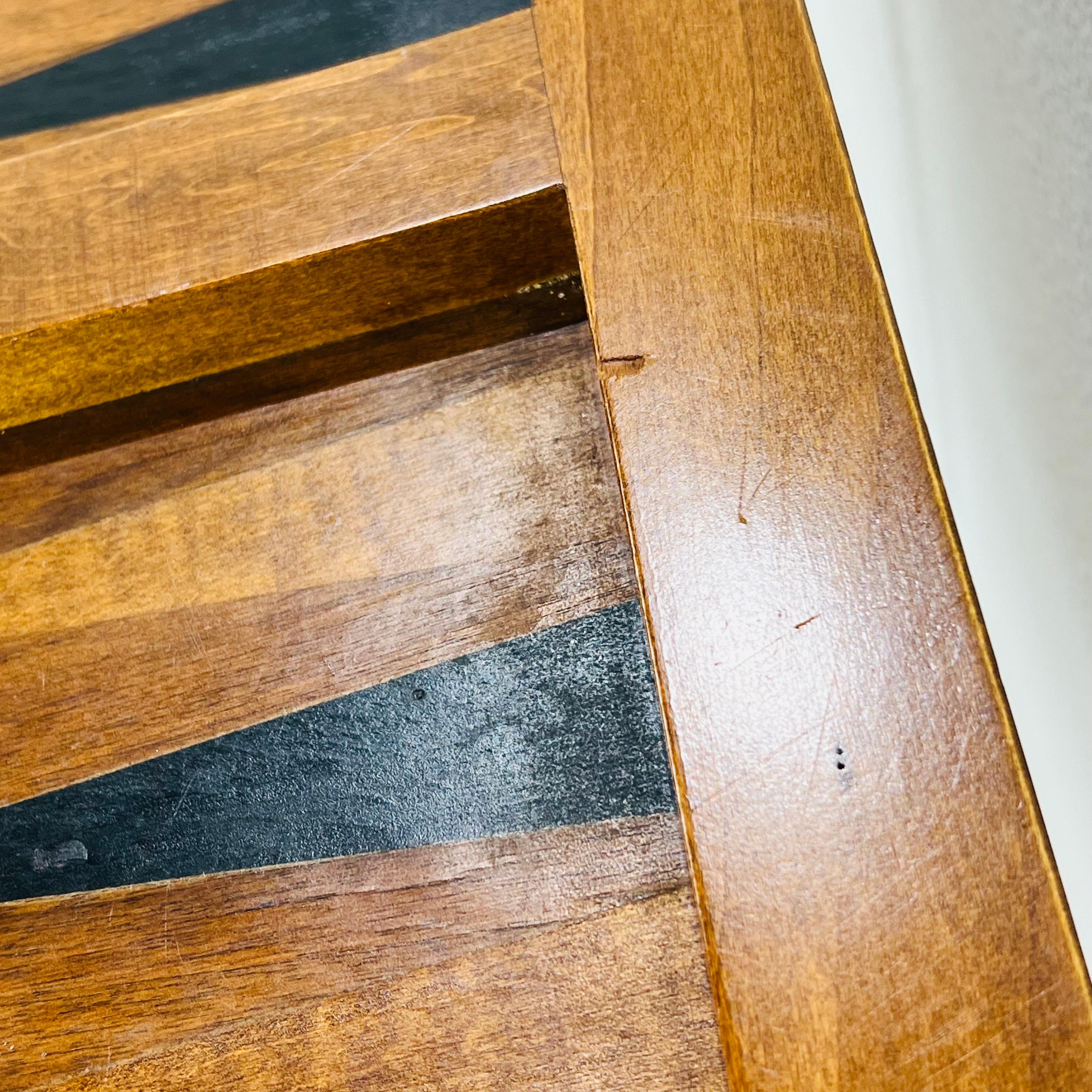 Italian Mahogany Inlaid Flip Top Game Table 11