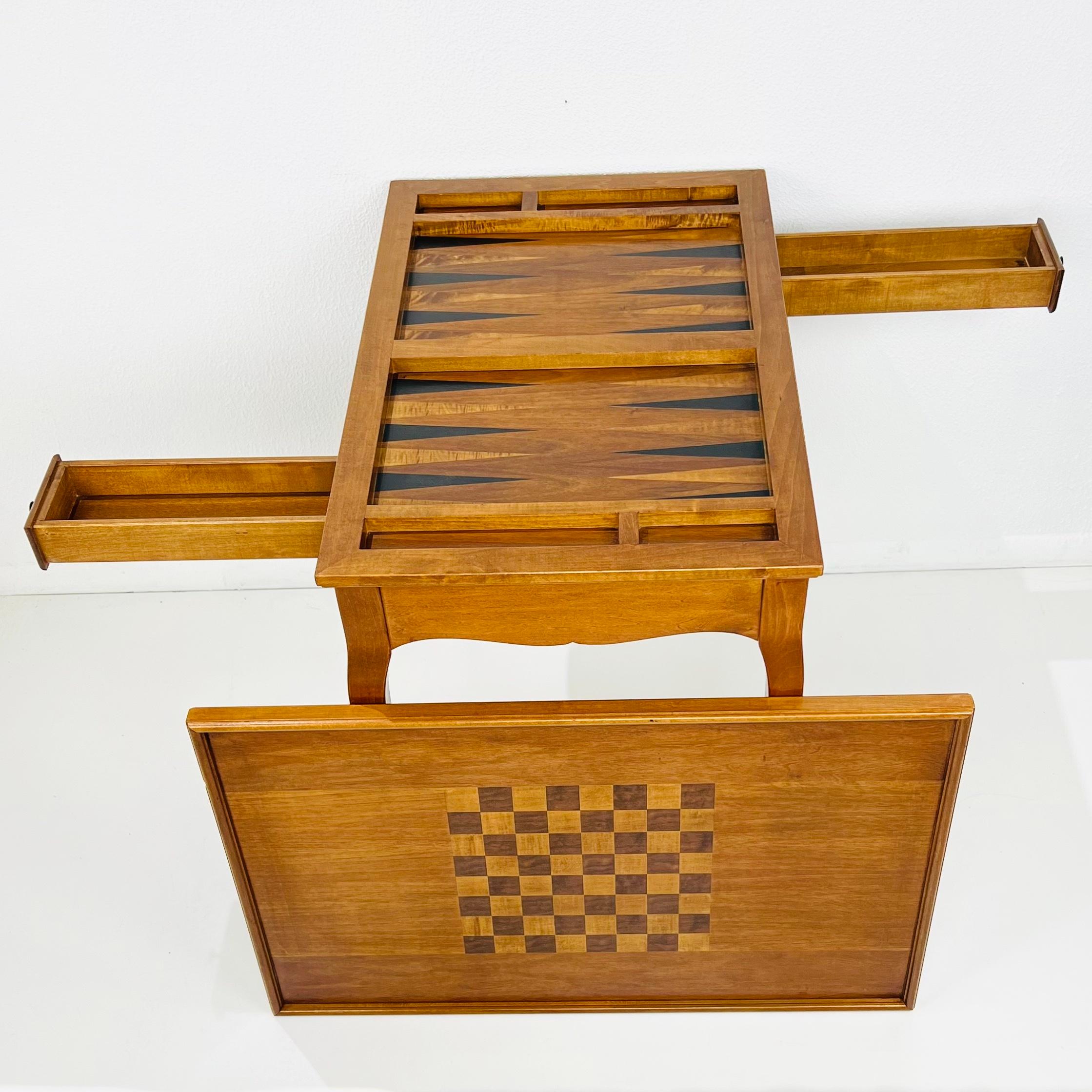 20th Century Italian Mahogany Inlaid Flip Top Game Table