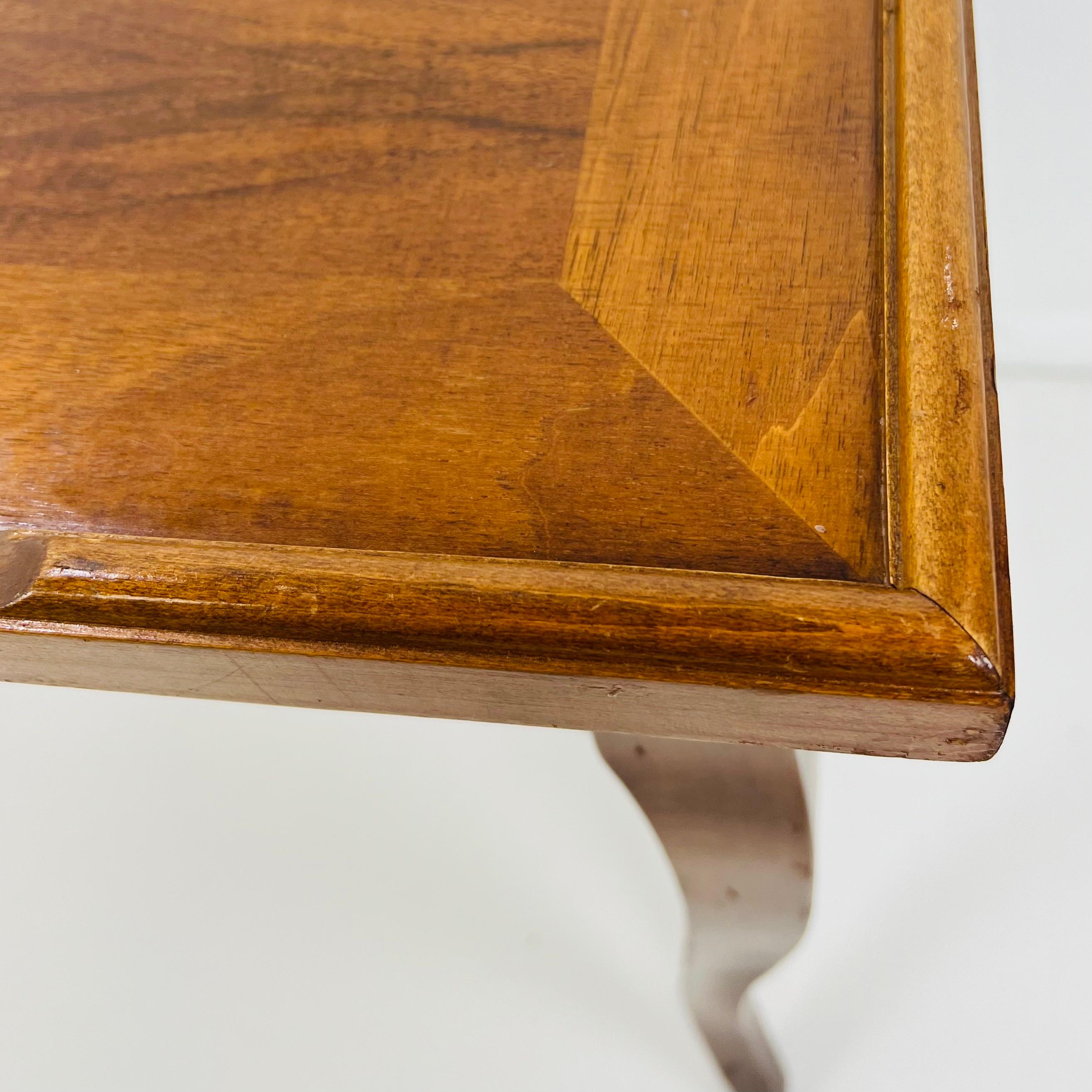 Italian Mahogany Inlaid Flip Top Game Table 1