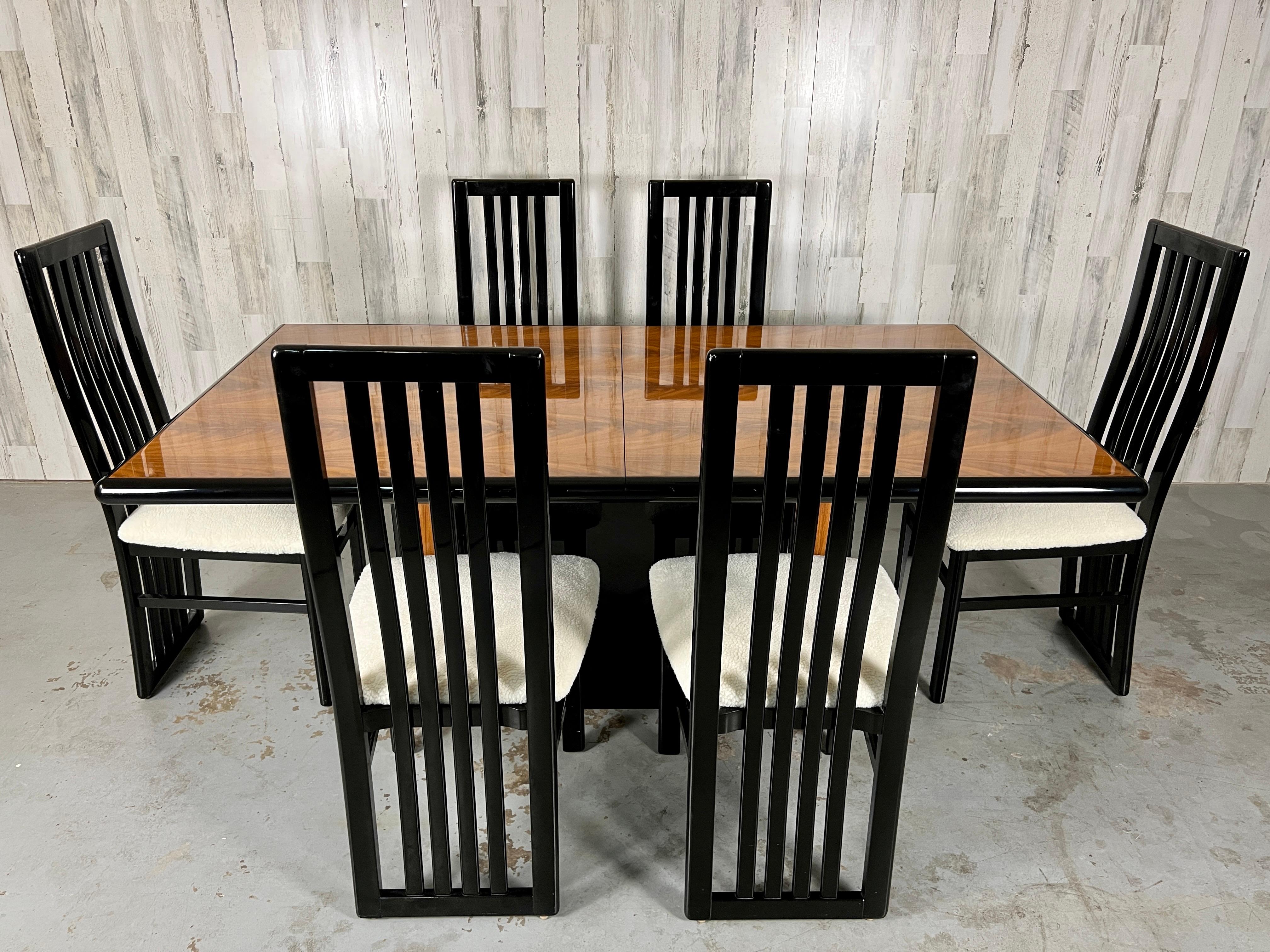 Italian Mahogany & Lacquer Dining Table For Sale 12