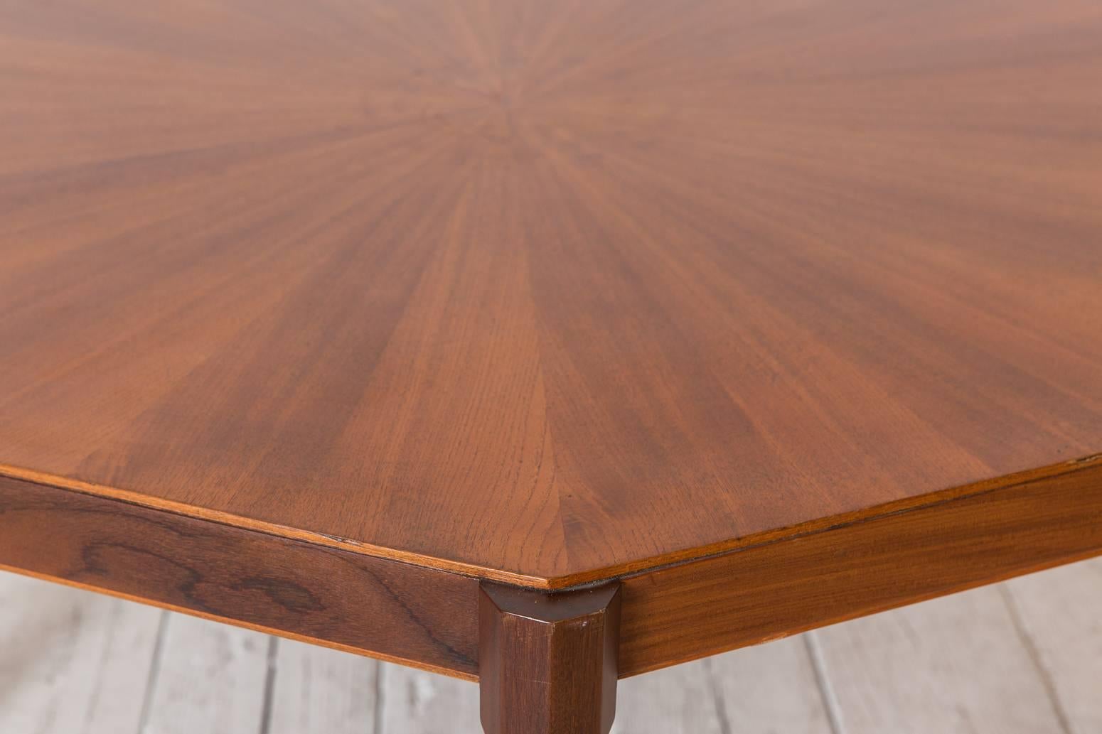 Italian Mahogany Octagonal Dining Table with Inlaid Top 3