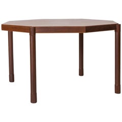 Italian Mahogany Octagonal Dining Table with Inlaid Top