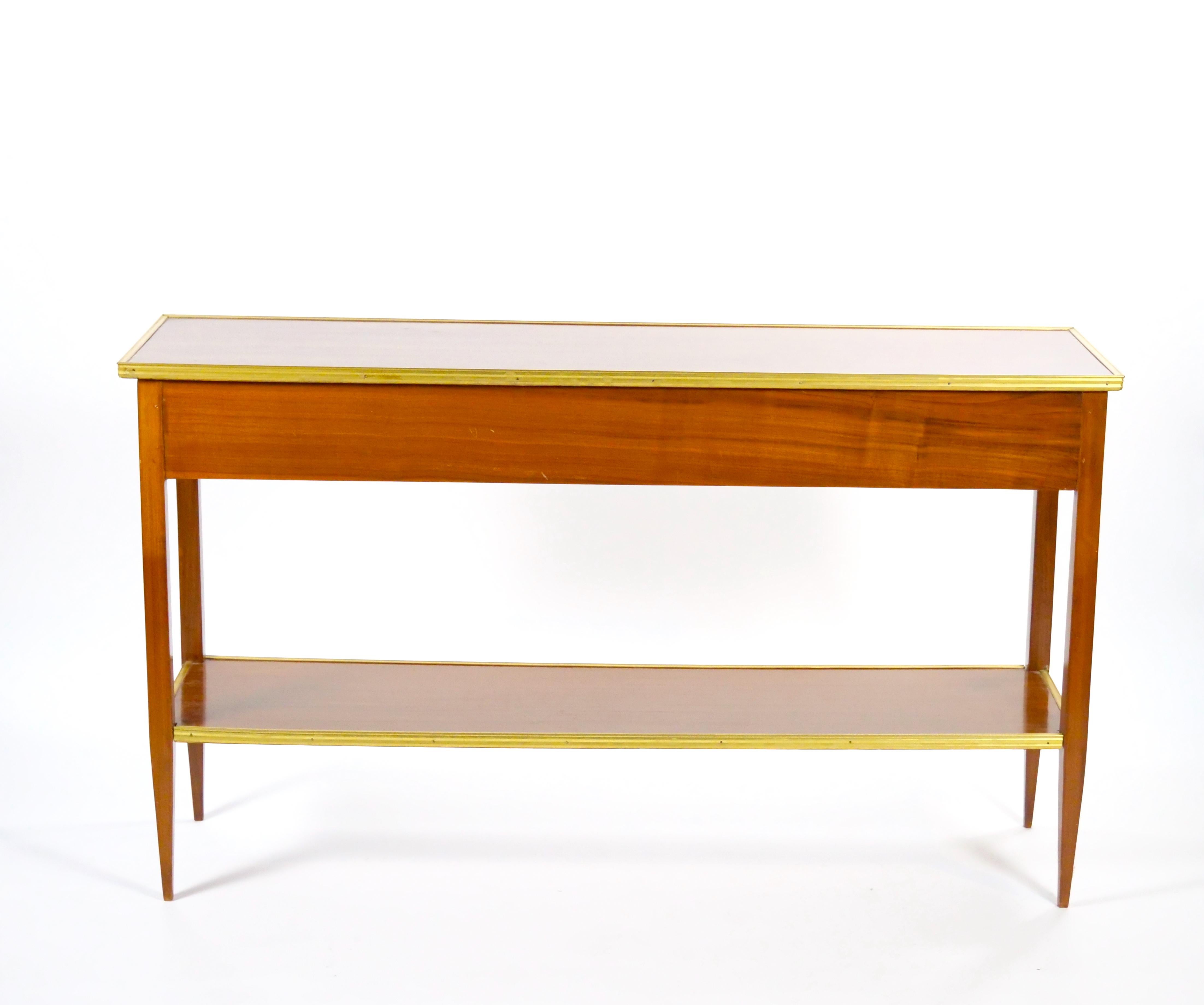 Table de salle / serveur en bois d'acajou / parcellaire doré de style néoclassique italien en vente 7